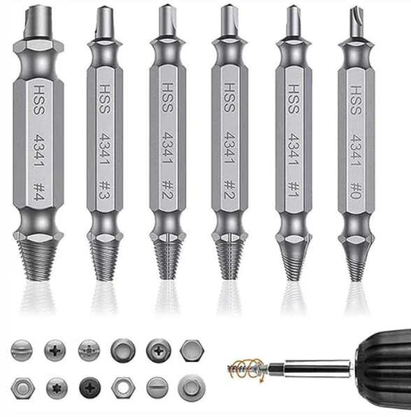 Variety of screws and screwdriver