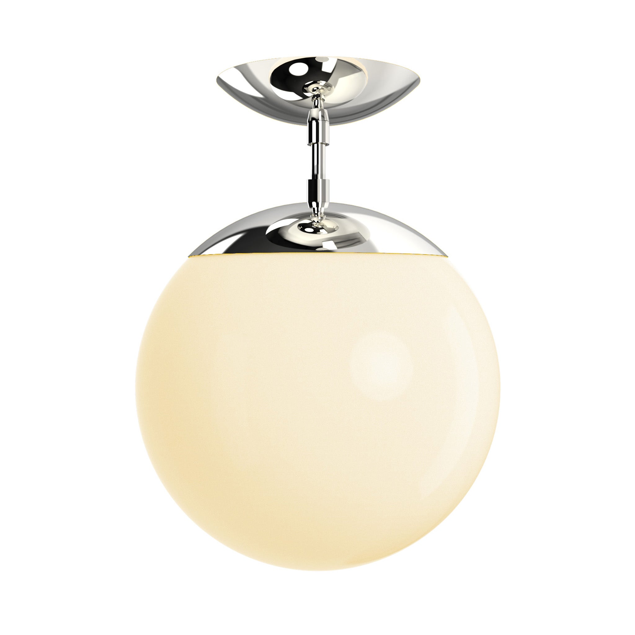 Nickel Cap Flush Mount 8" lighting Dutton Brown