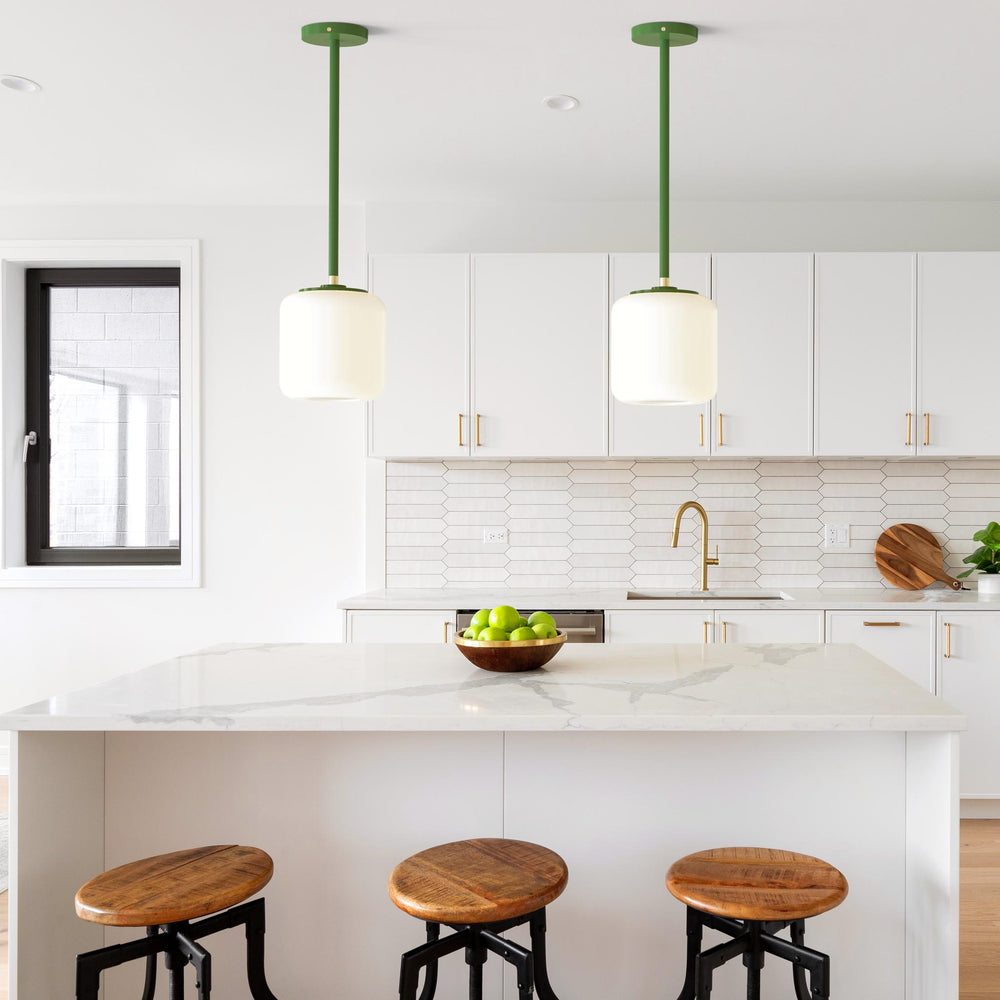 Lure globe pendant 12" black kelly green island lighting Dutton Brown. Photo by R. Architecture via Unsplash