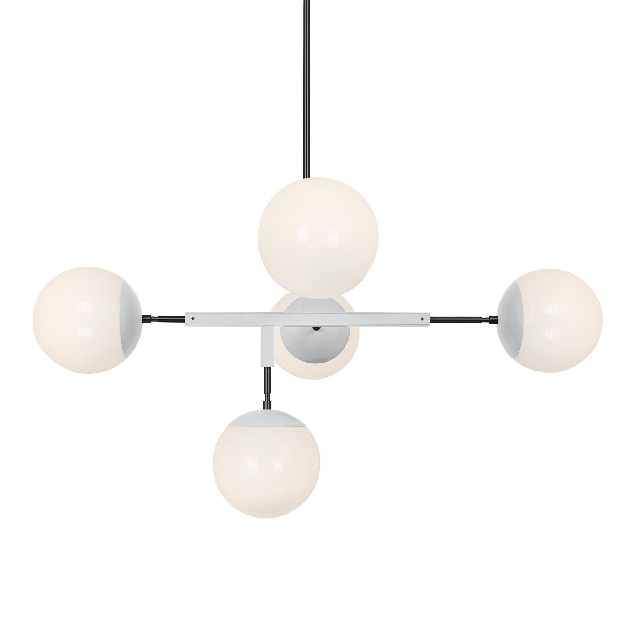 Black and chalk color Big Prisma chandelier 42" Dutton Brown lighting