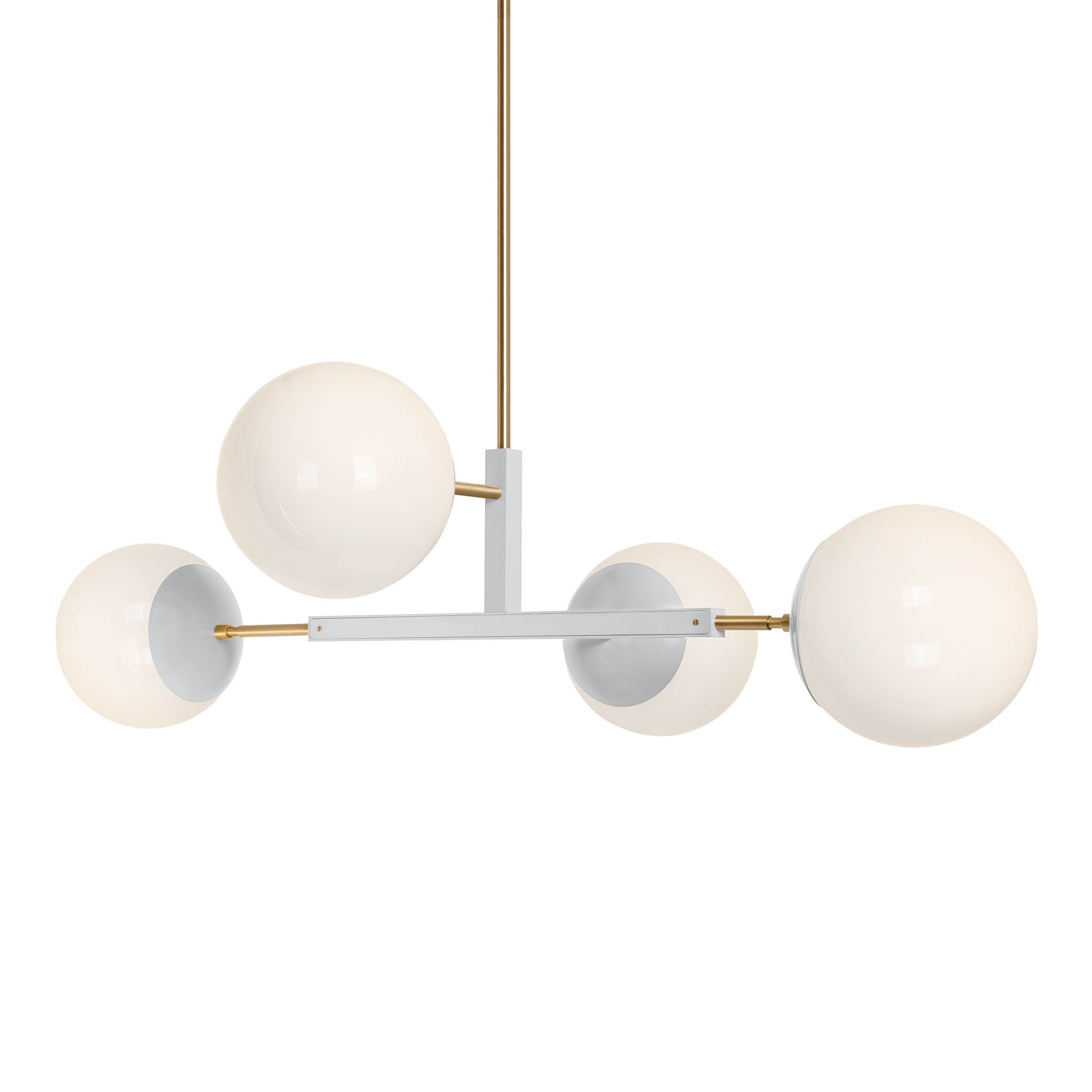 brass and chalk color Big Status chandelier 42" Dutton Brown lighting