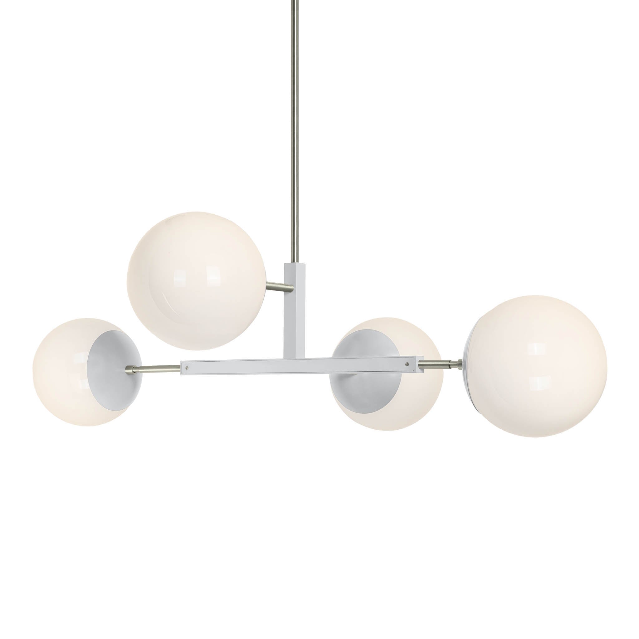 nickel and chalk color Big Status chandelier 42" Dutton Brown lighting