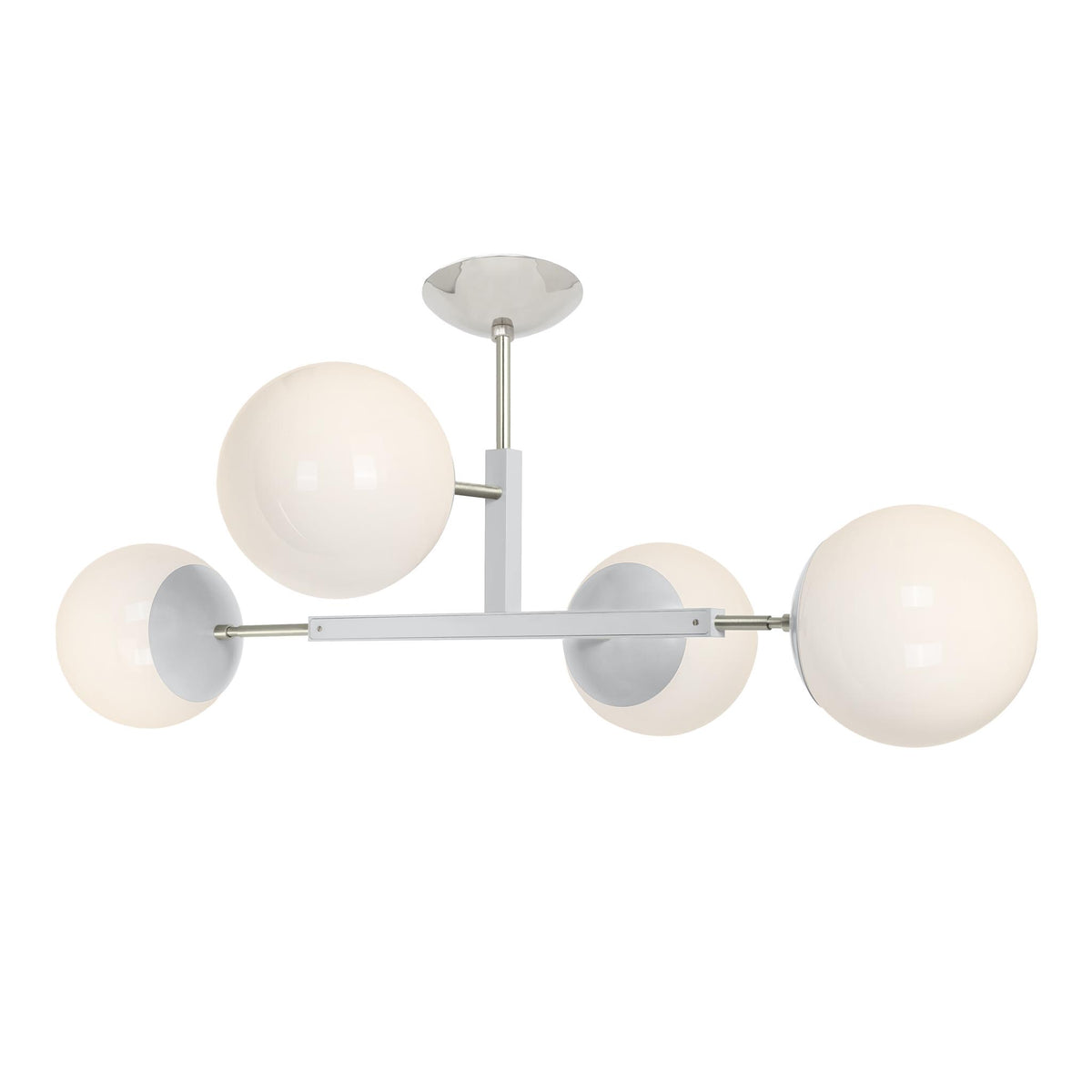 nickel and chalk color Big Status flush mount Dutton Brown lighting