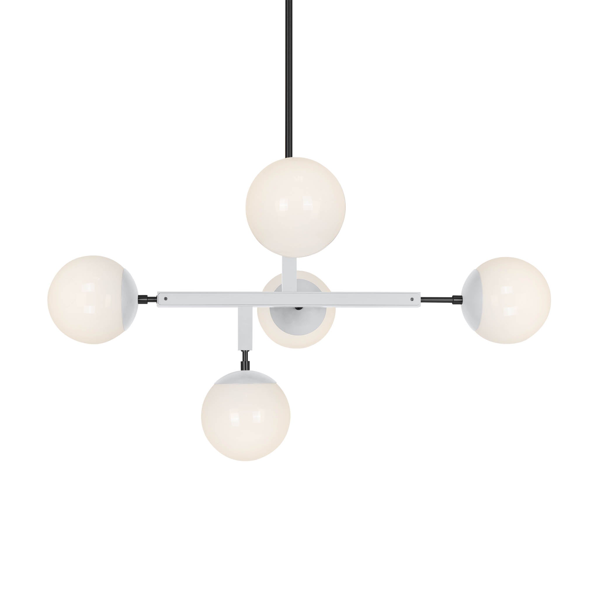 Black and chalk color Prisma chandelier 35" Dutton Brown lighting