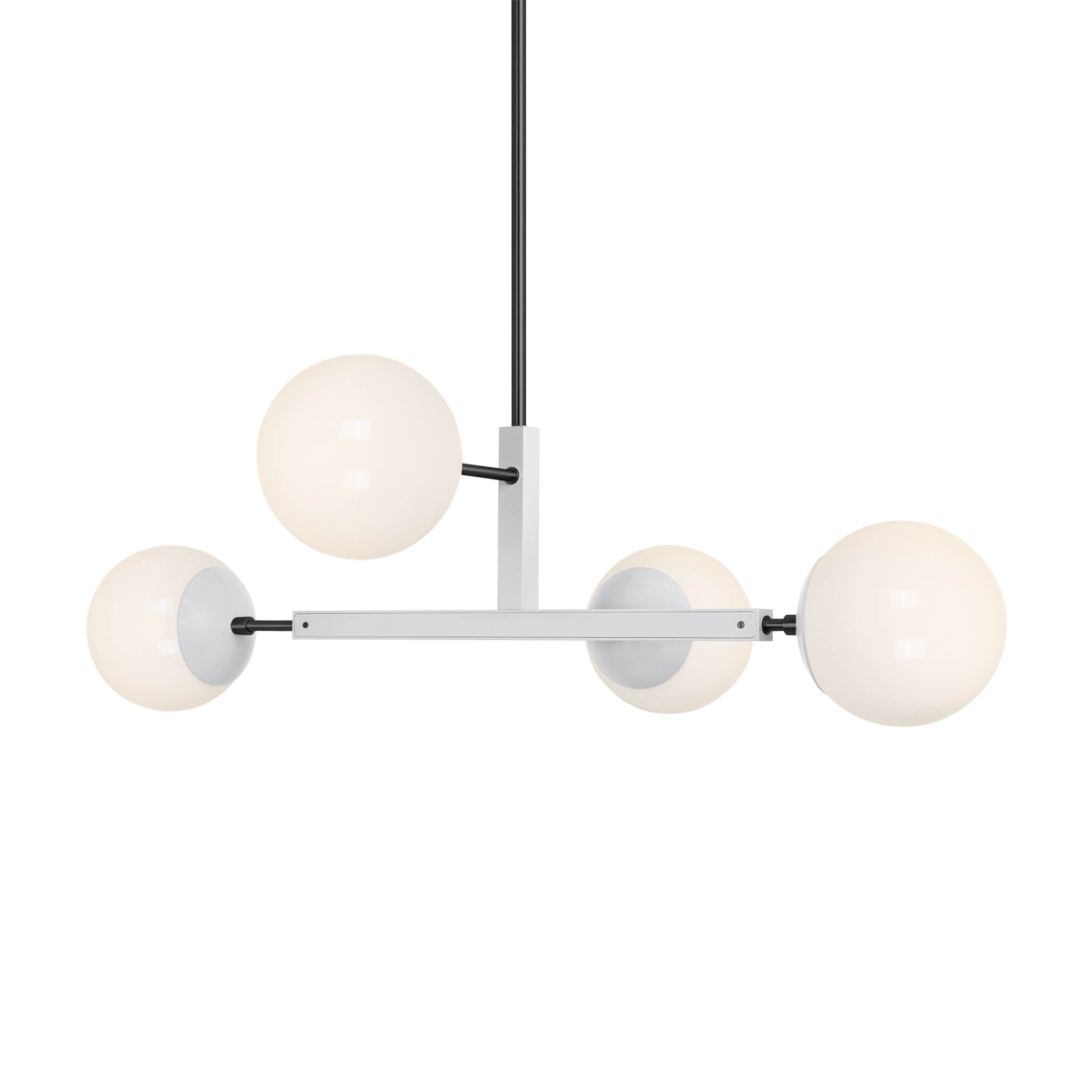 Black and chalk status globe chandelier 35" dutton brown lighting