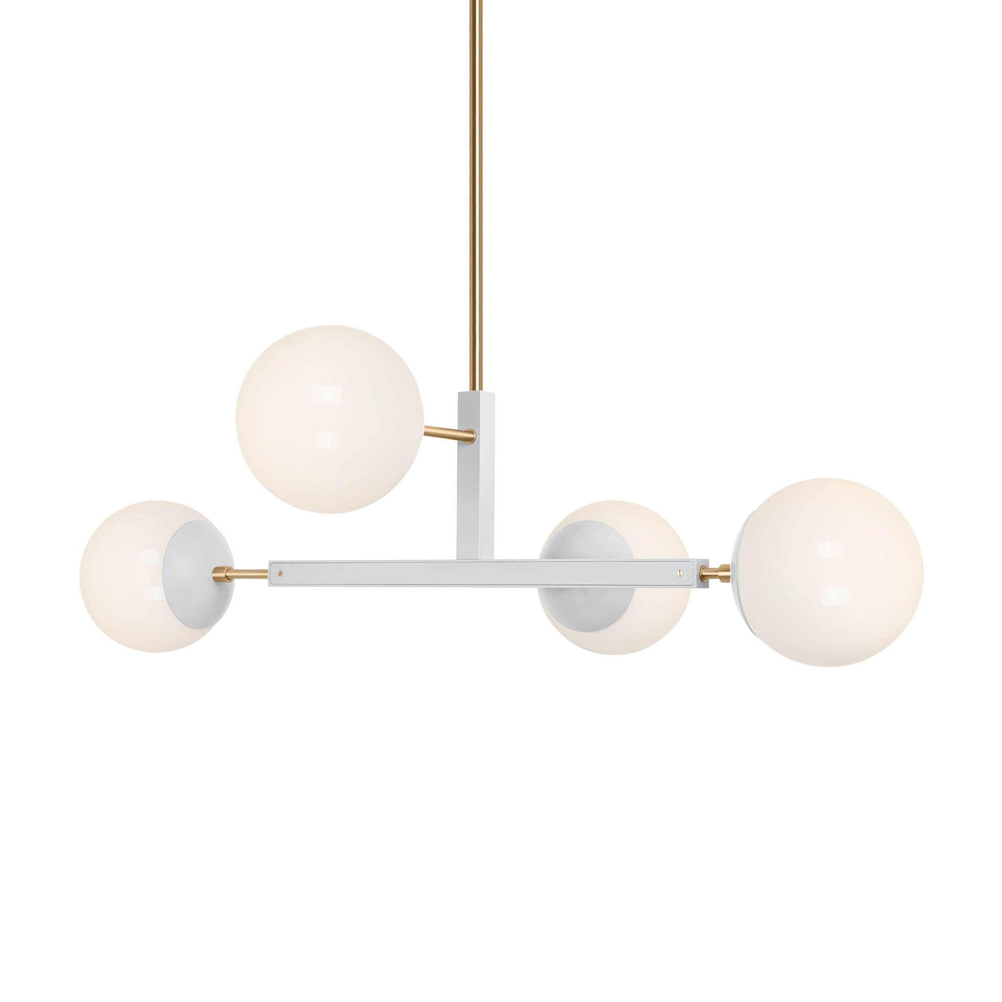 Brass and chalk status globe chandelier 35" dutton brown lighting