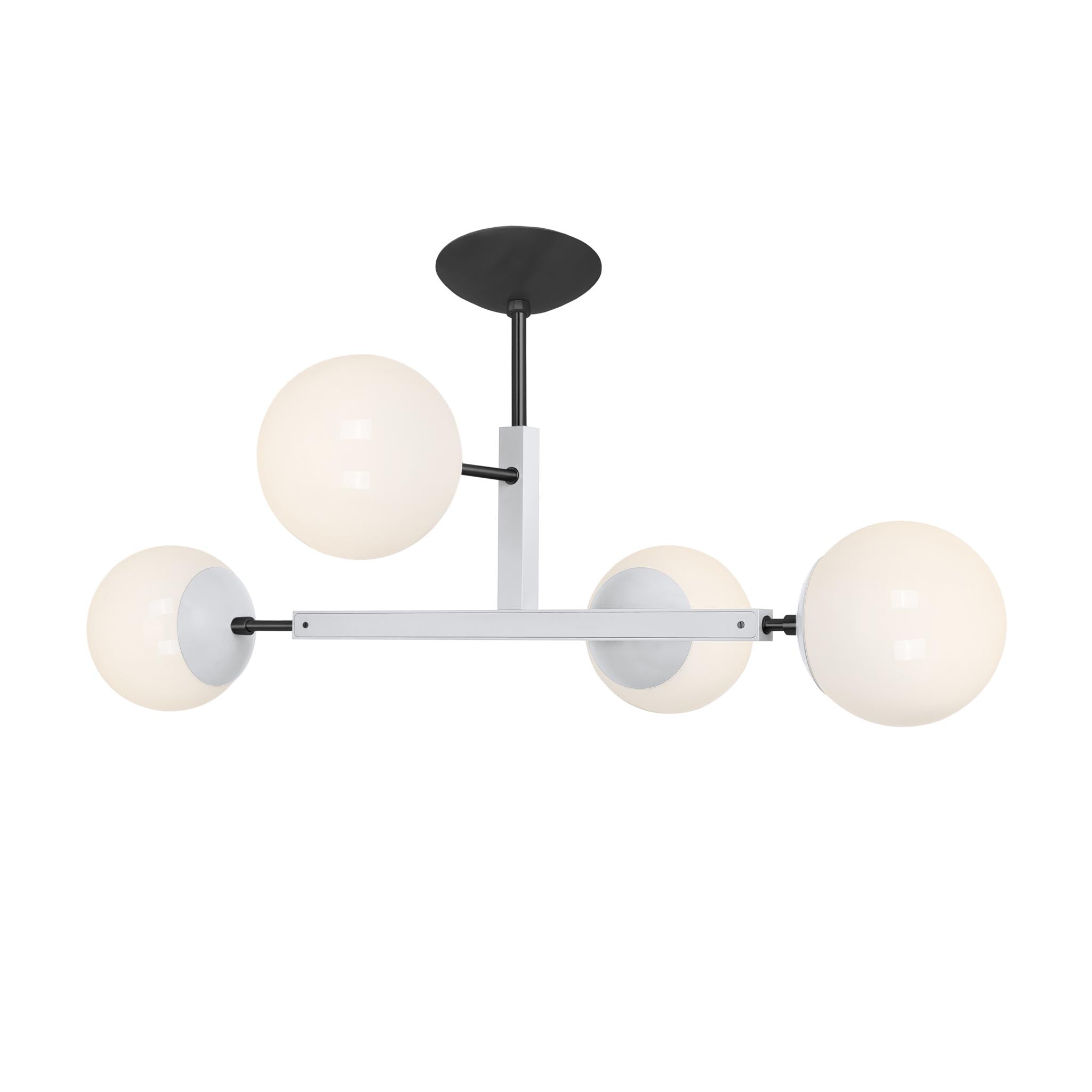 Black and chalk status globe flush mount dutton brown lighting