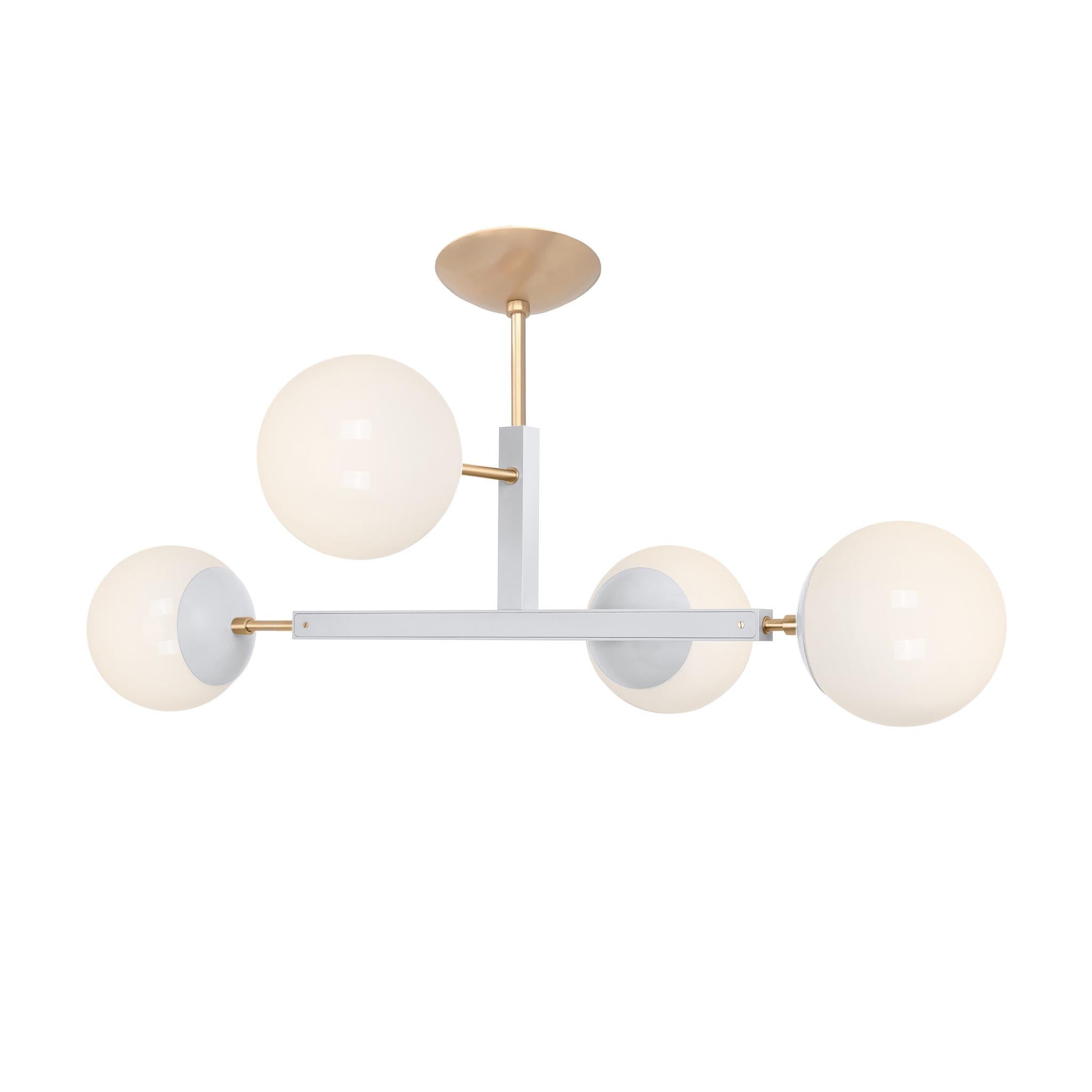 Brass and chalk status globe flush mount dutton brown lighting