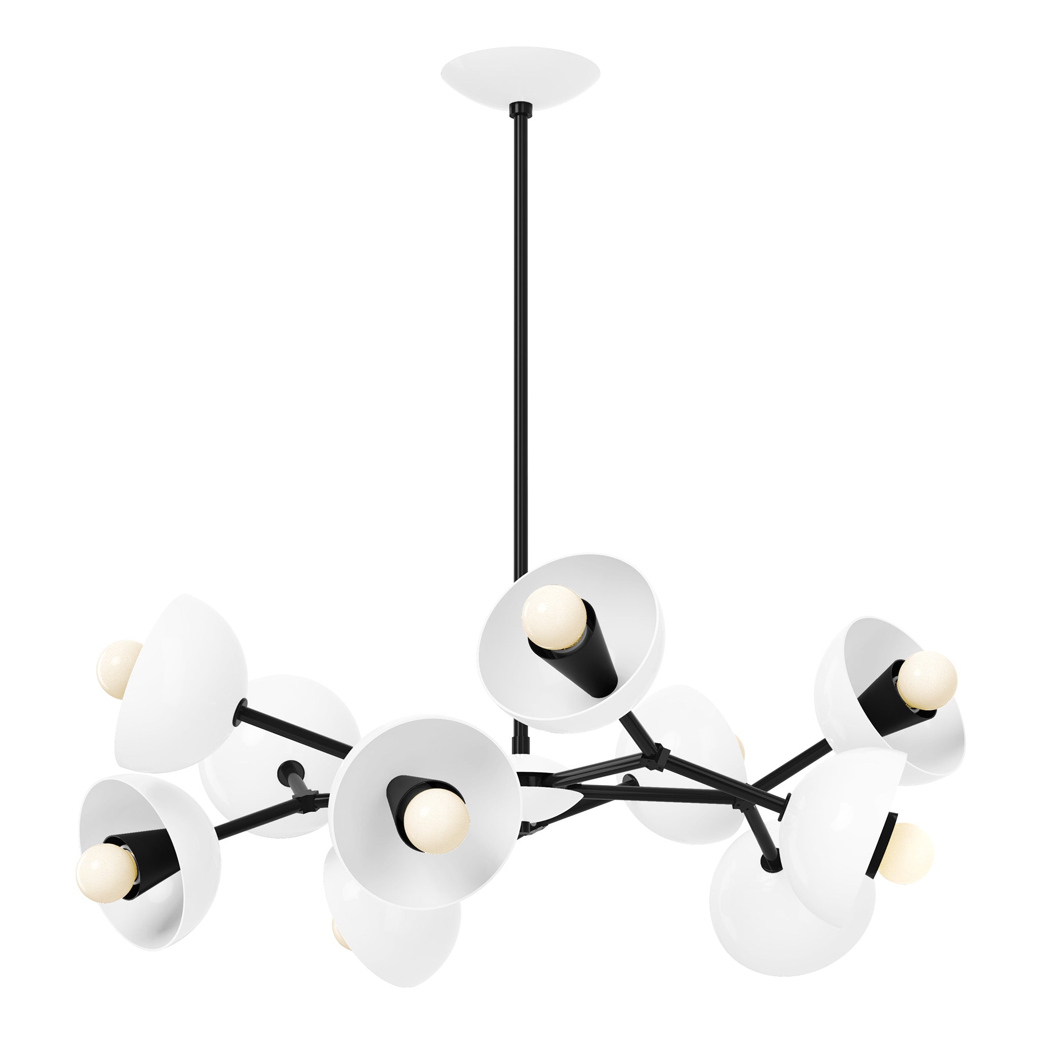 black white color alegria chandelier 30" dutton brown lighting