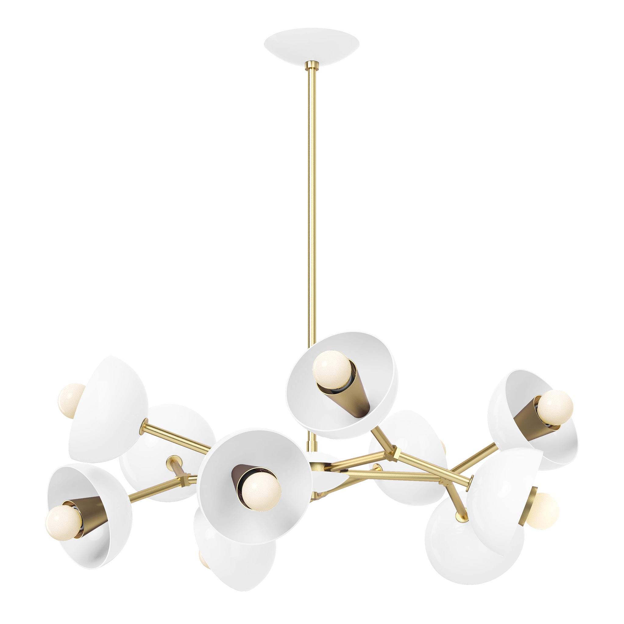 brass white color alegria chandelier 30" dutton brown lighting