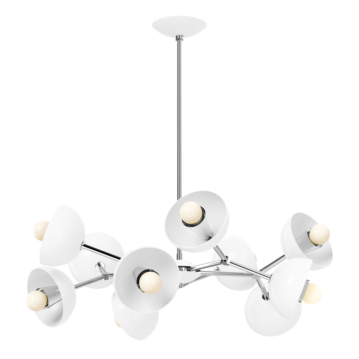 nickel white color alegria chandelier 30" dutton brown lighting