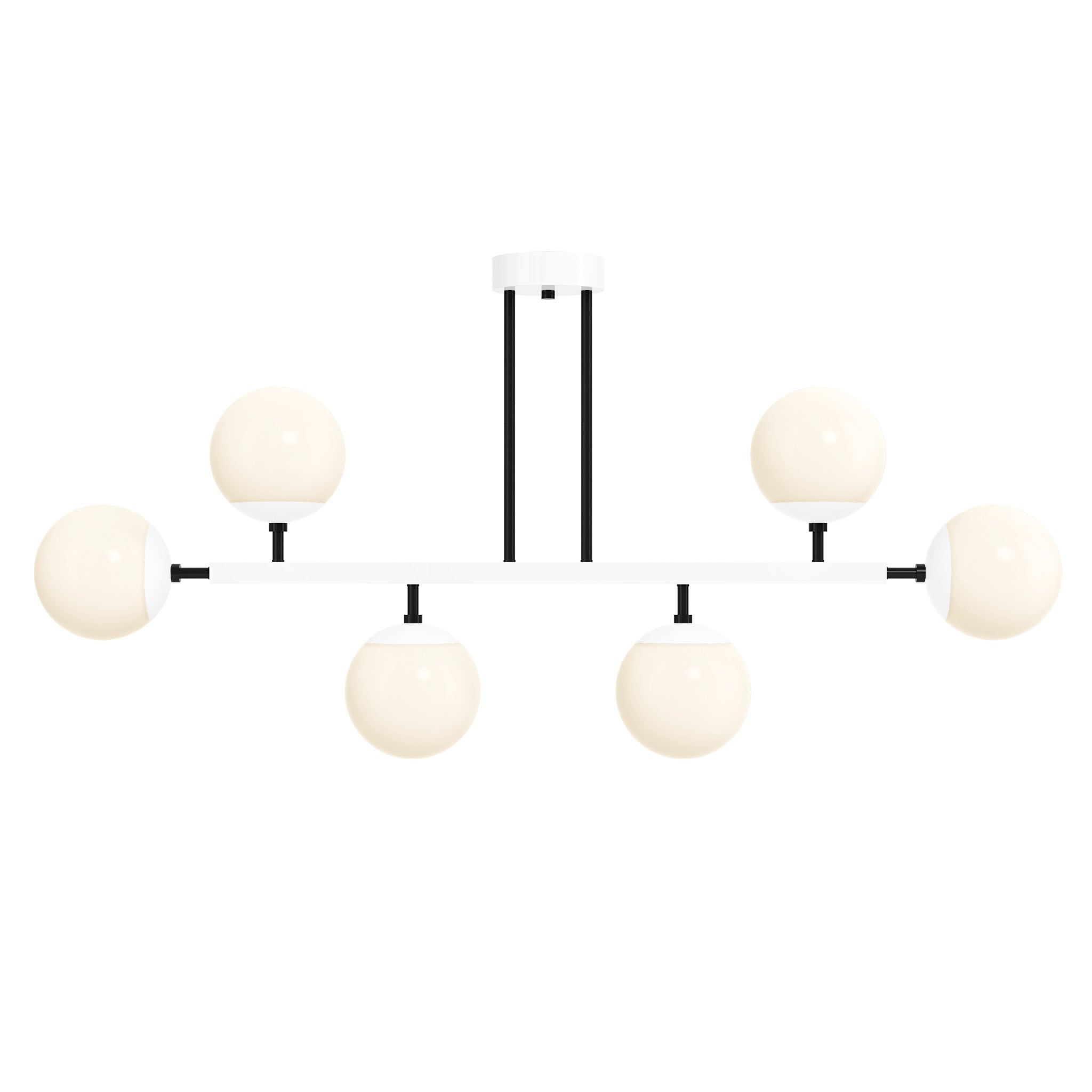 black and white Color Axia Globe Chandelier 46" Dutton Brown lighting