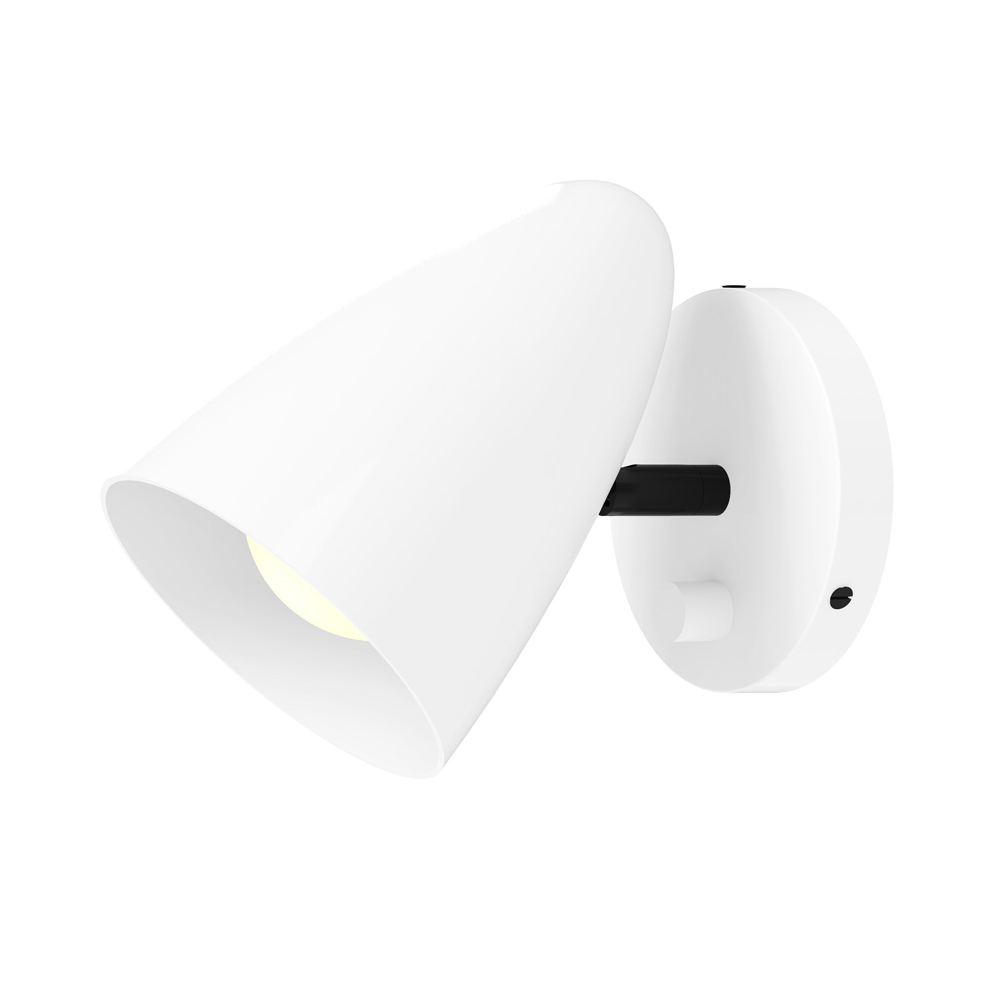 black white color boom sconce - no arm dutton brown lighting