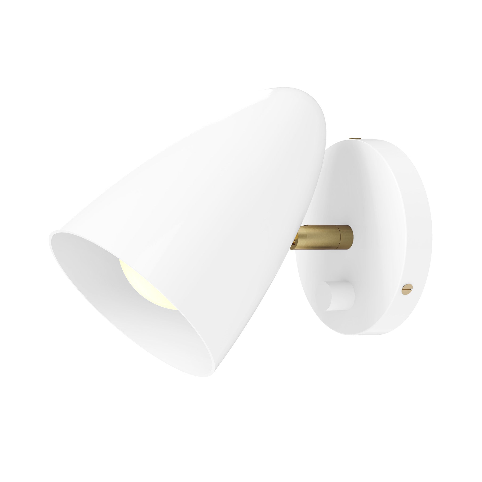 brass white color boom sconce - no arm dutton brown lighting