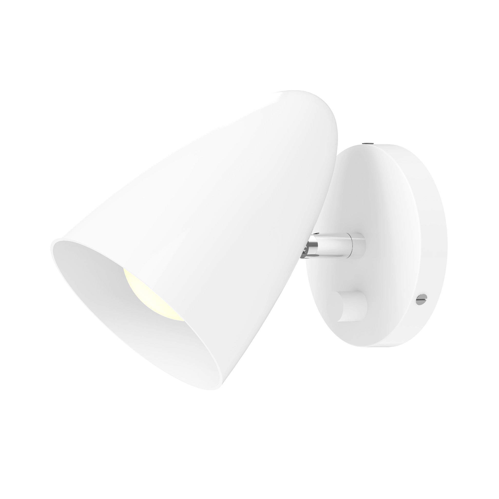 nickel white color boom sconce - no arm dutton brown lighting