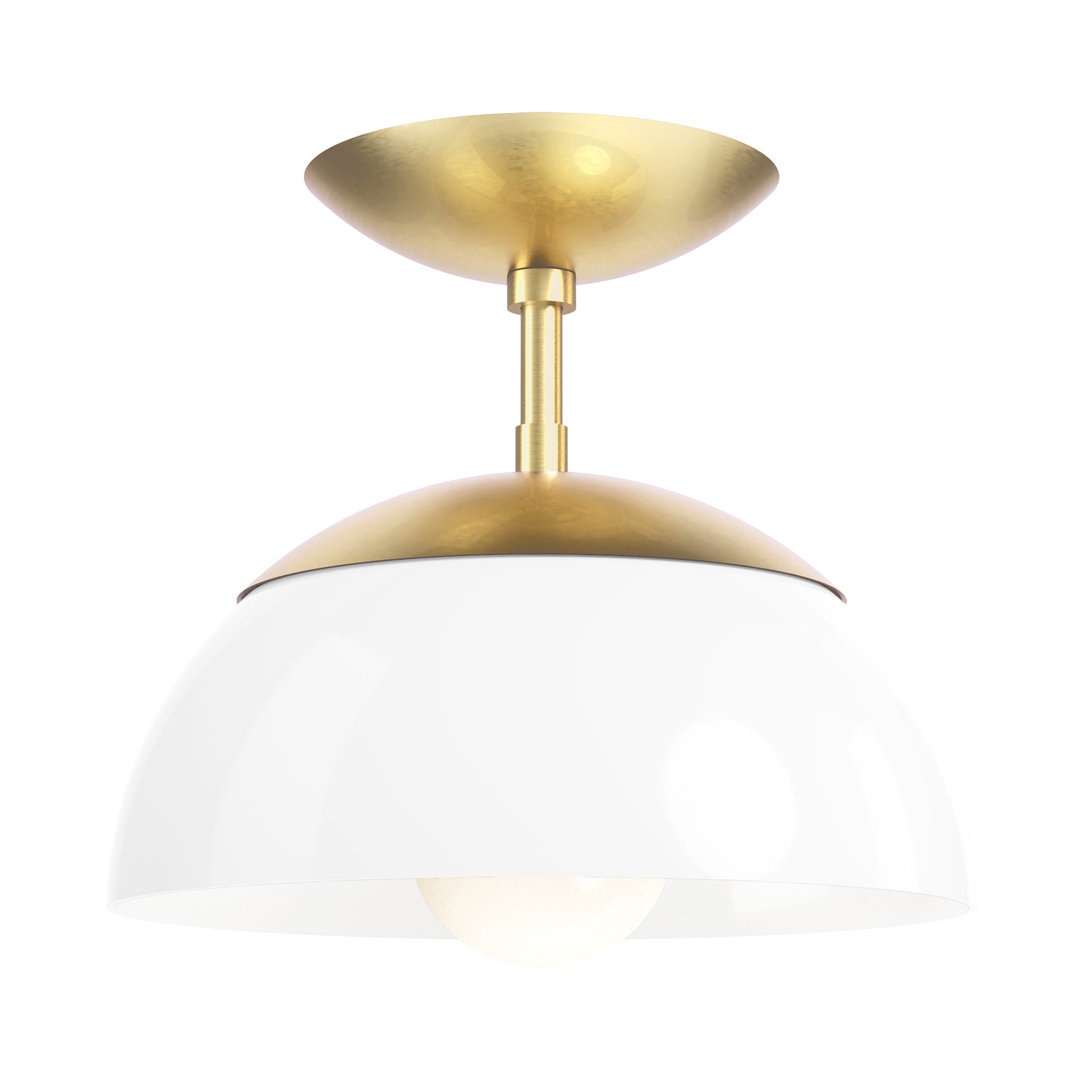 brass white color cadbury flush mount 10" dutton brown lighting