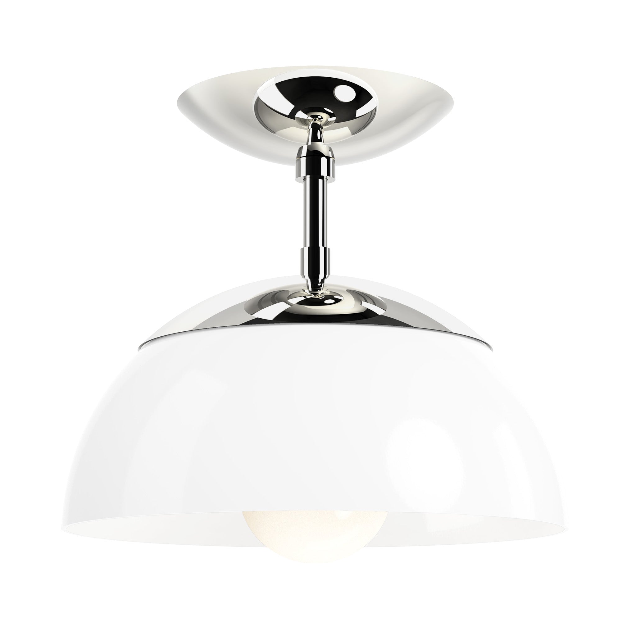 nickel white color cadbury flush mount 10" dutton brown lighting