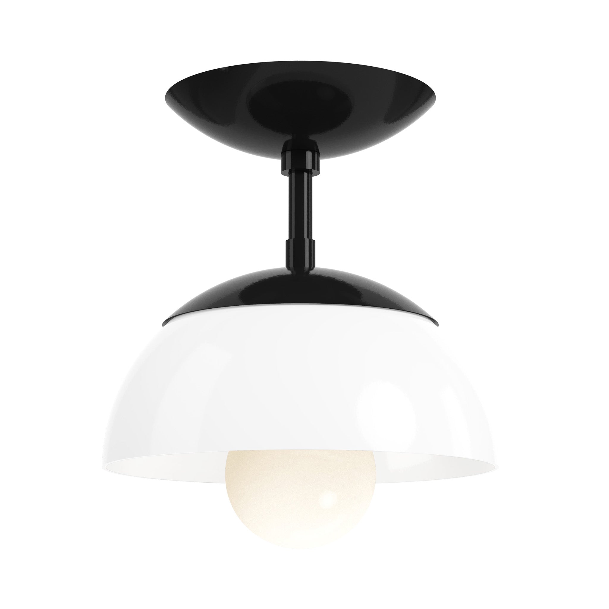 black white color cadbury flush mount 8" dutton brown lighting