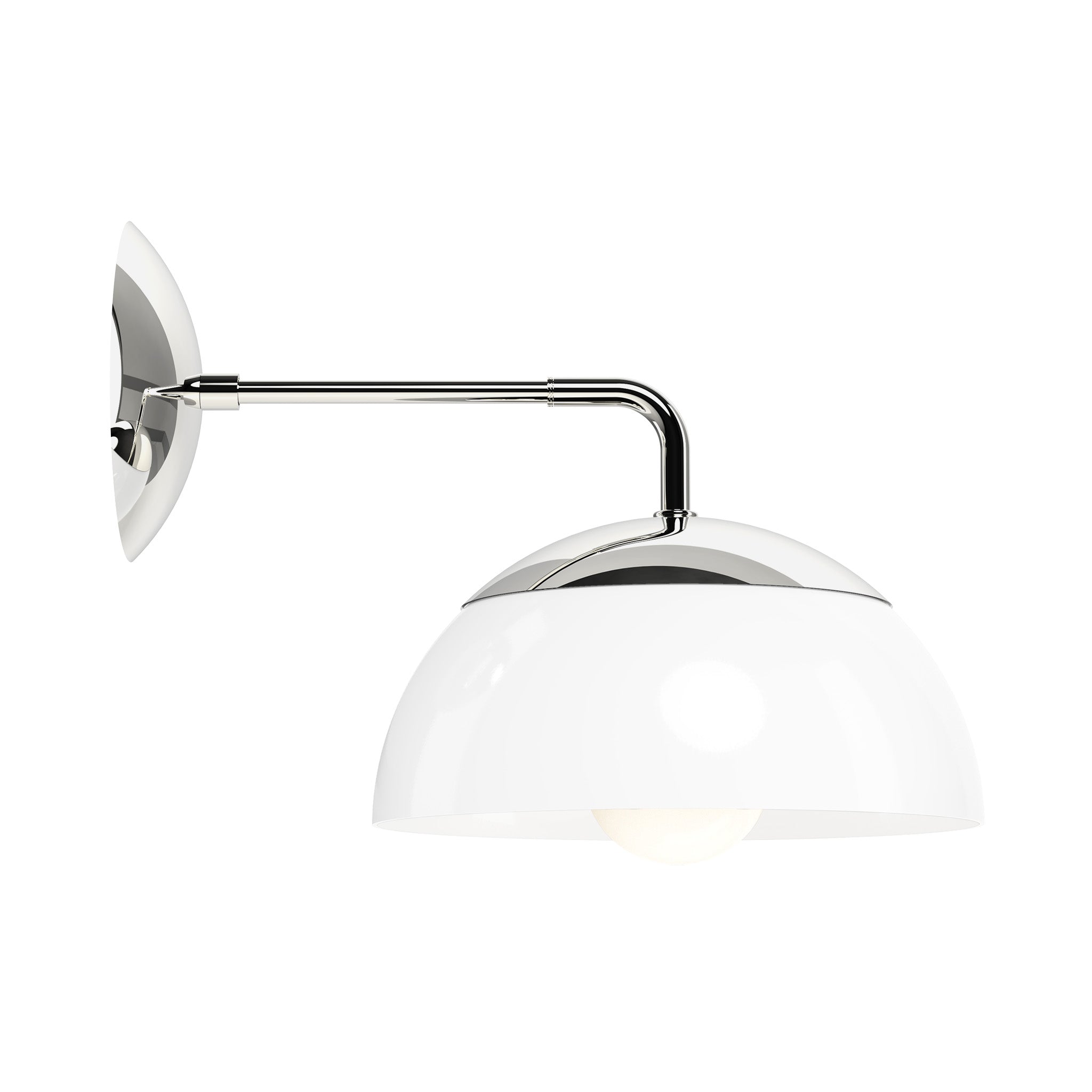 nickel white color cadbury sconce 10" dutton brown lighting