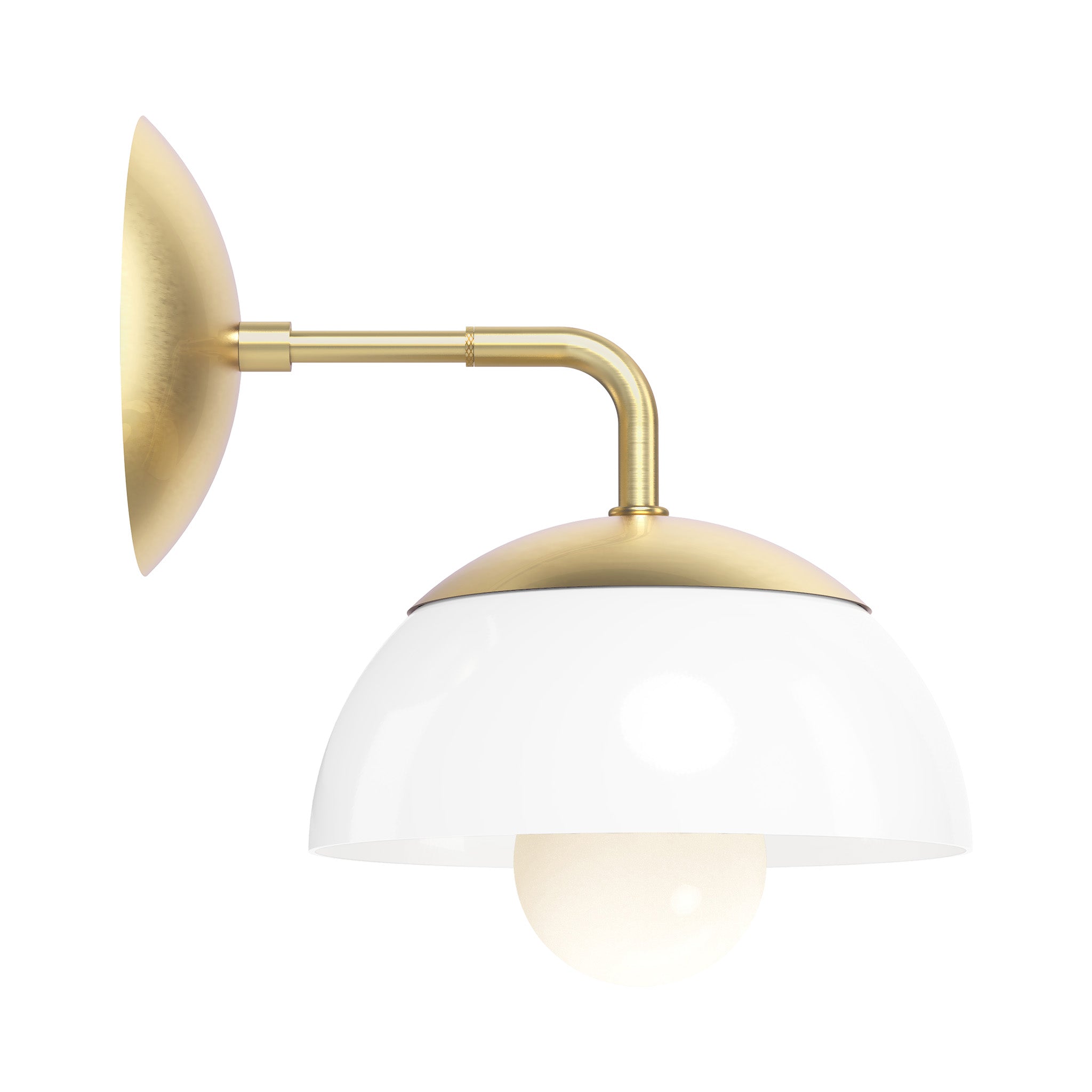 brass white color cadbury sconce 8" dutton brown lighting