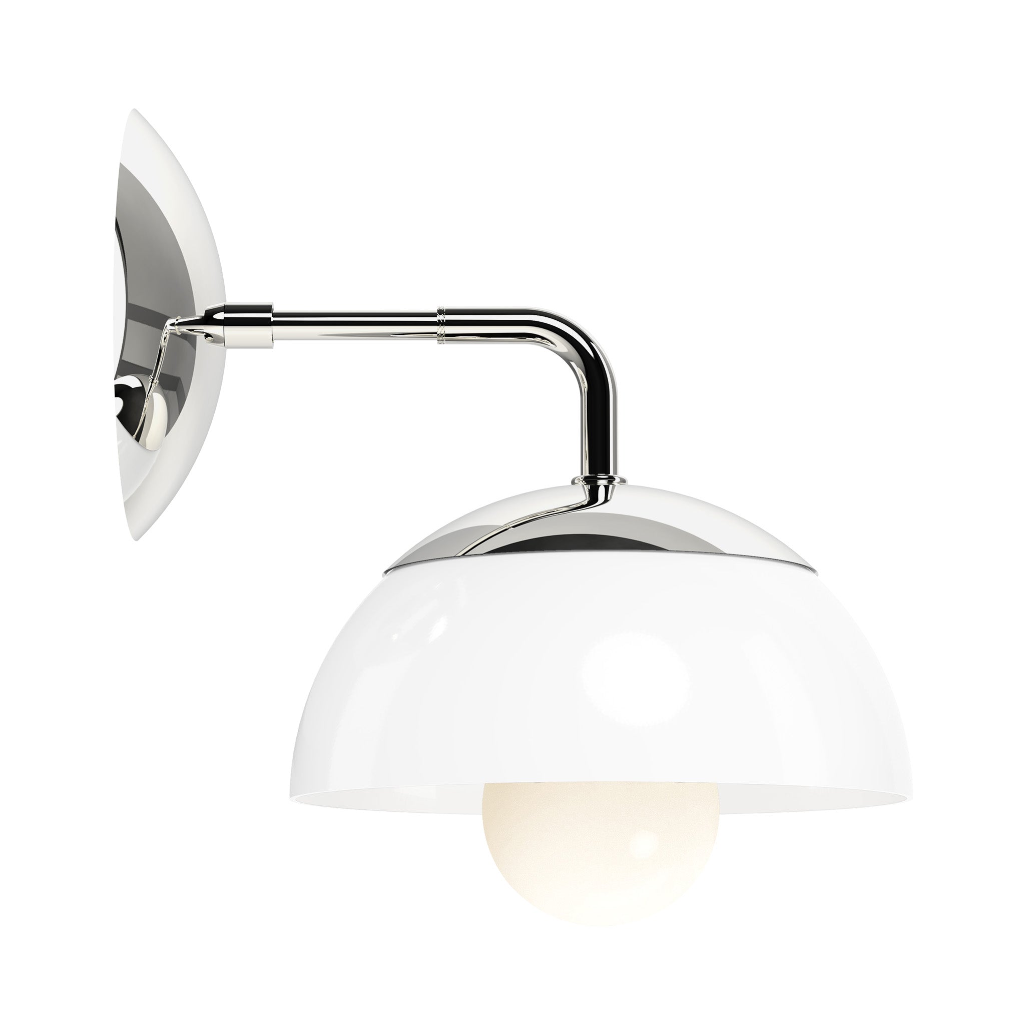 nickel white color cadbury sconce 8" dutton brown lighting