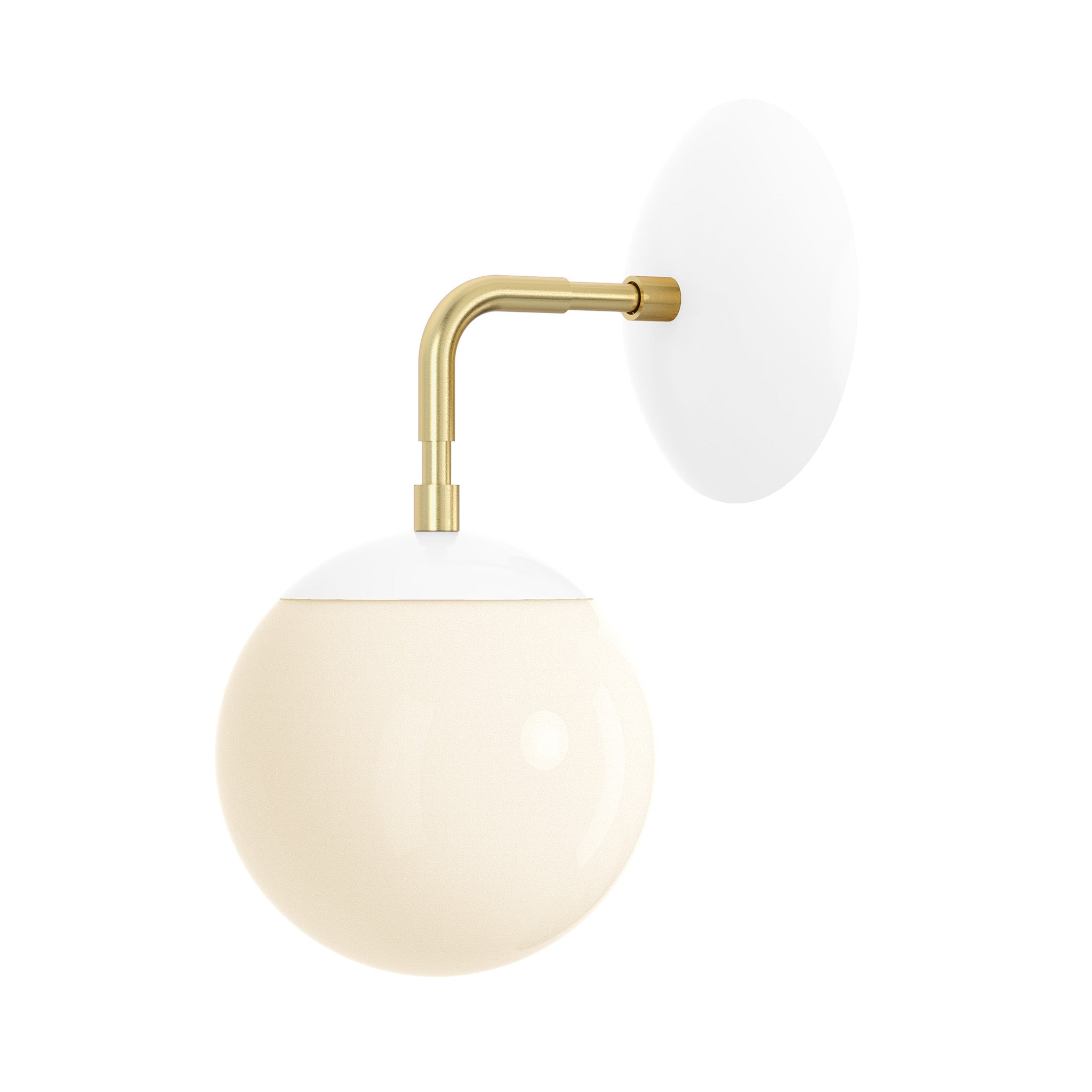 brass white color cap sconce 6" dutton brown lighting