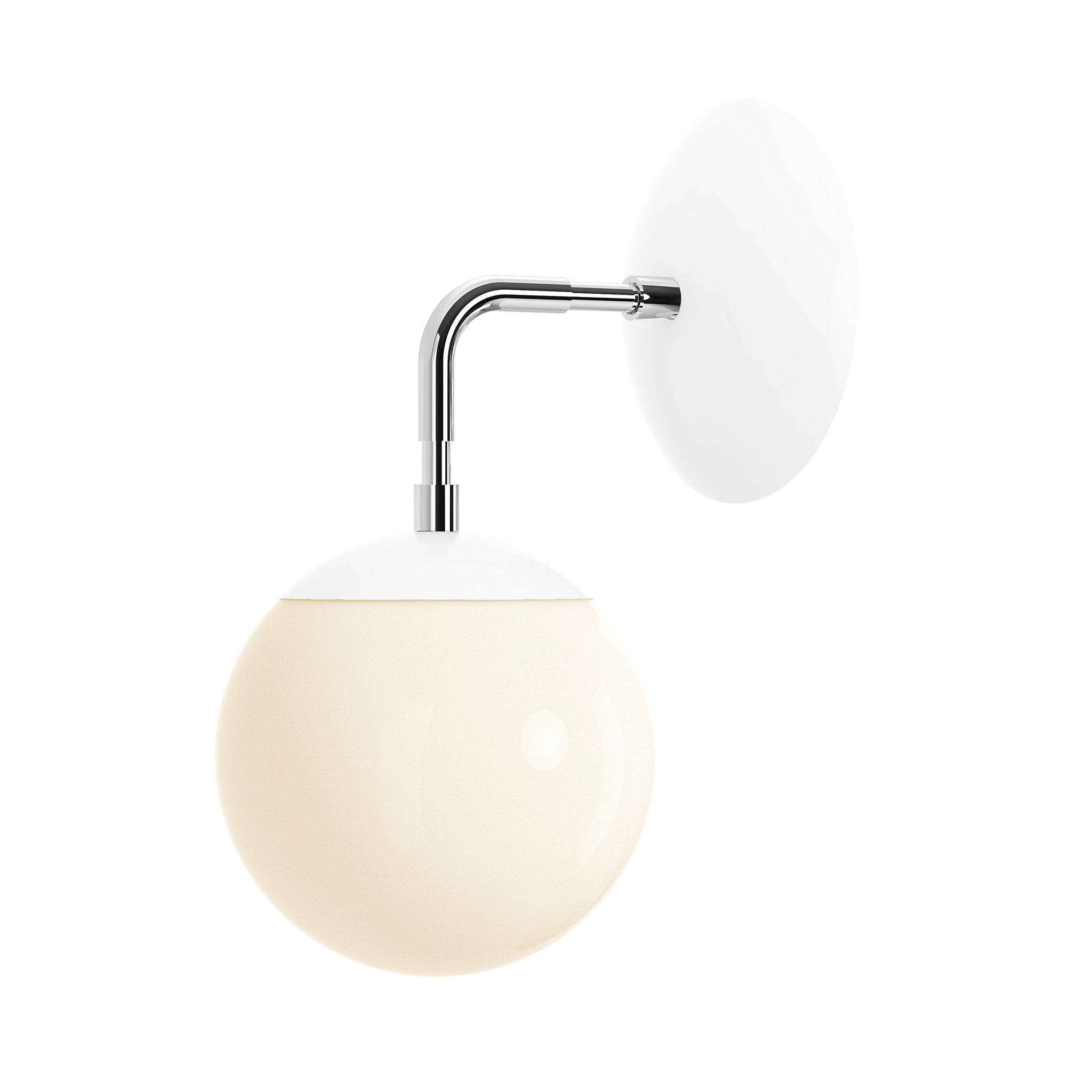 nickel white color cap sconce 6" dutton brown lighting