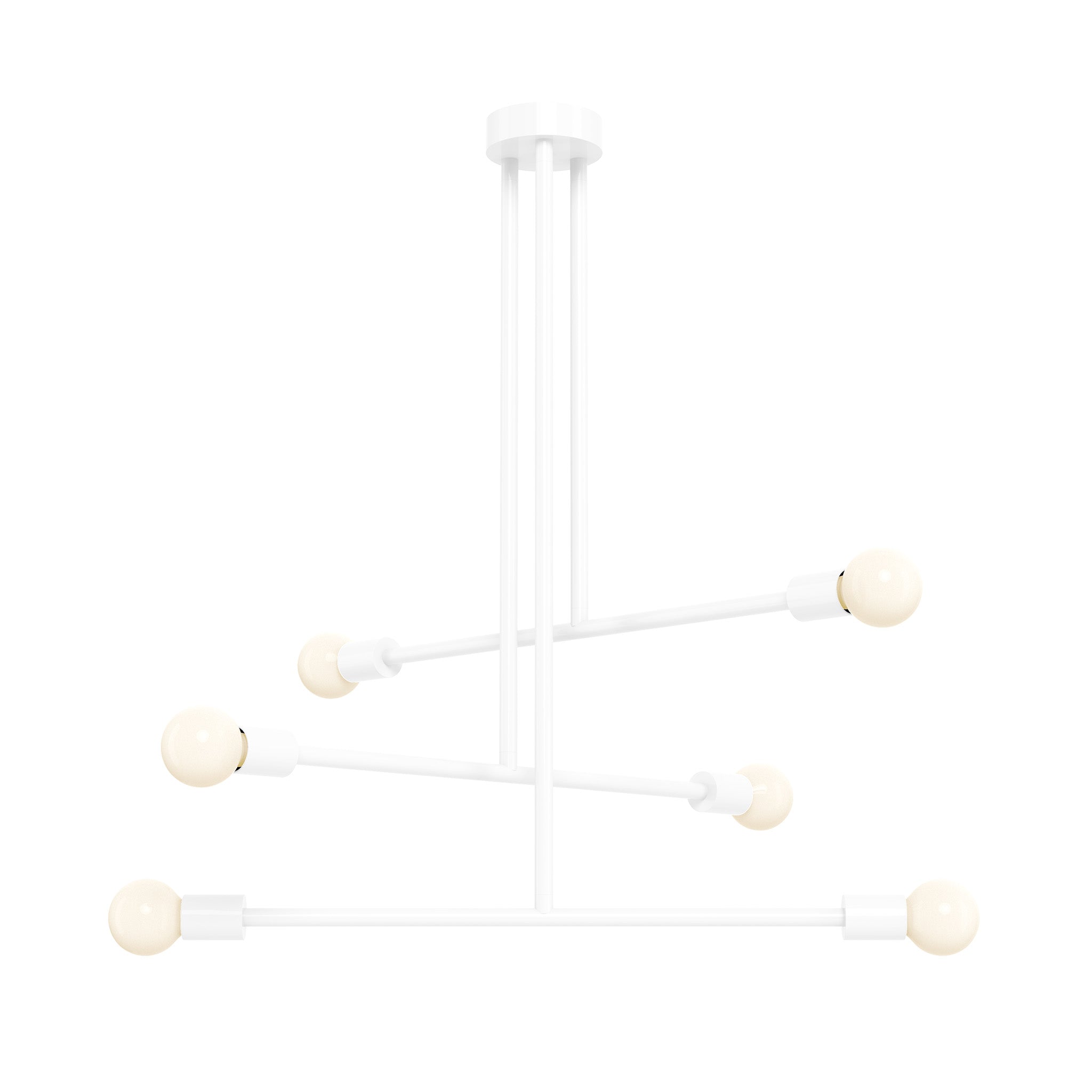 white color commander chandelier 29" dutton brown lighting