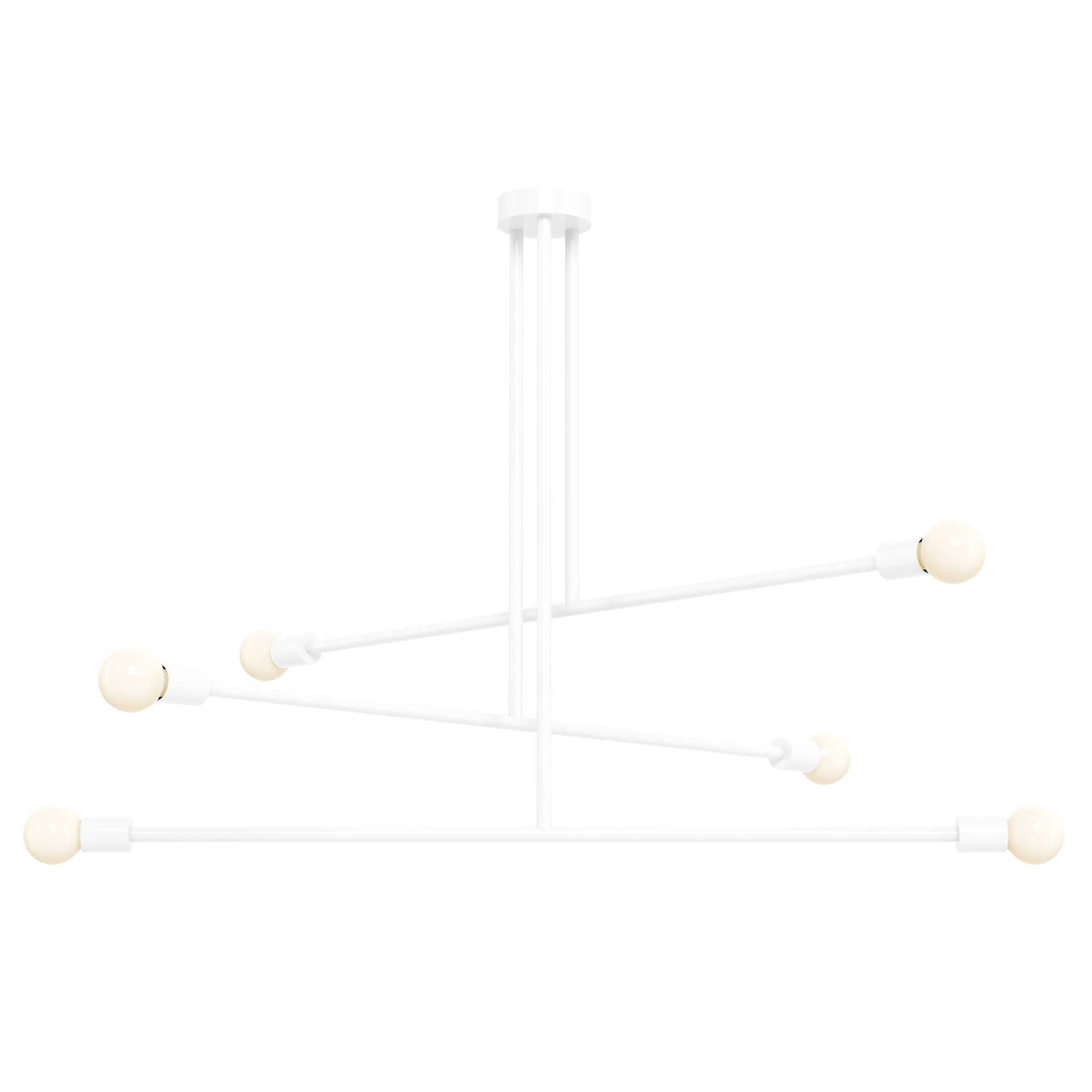 white color commander chandelier 47" dutton brown lighting