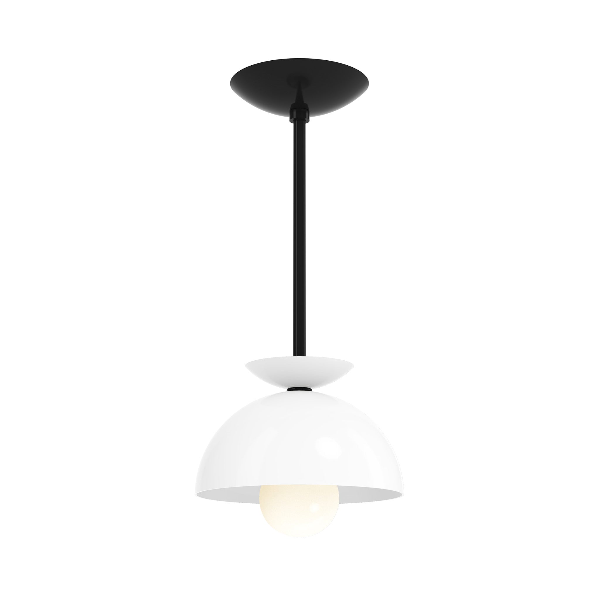 black white color echo pendant 8" dutton brown lighting