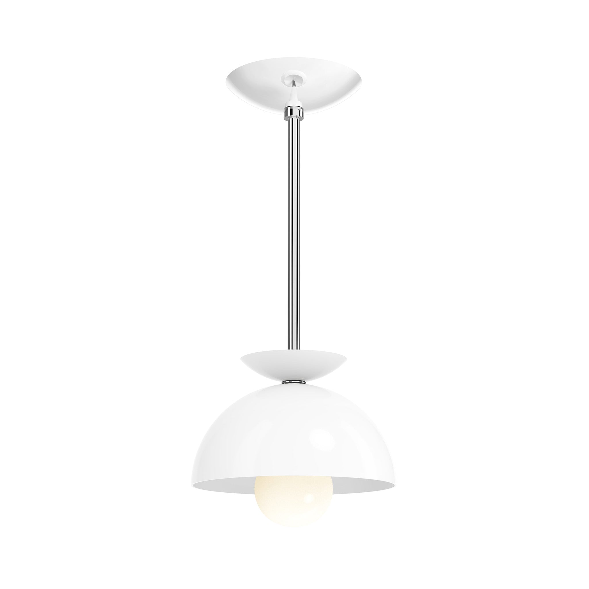 nickel white color echo pendant 8" dutton brown lighting