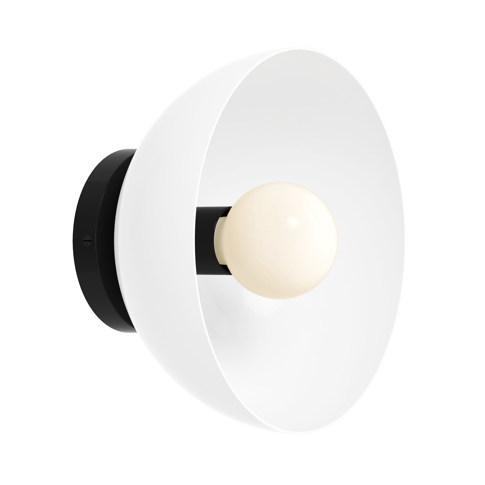 Black and white color hemi dome sconce 10" Dutton Brown lighting