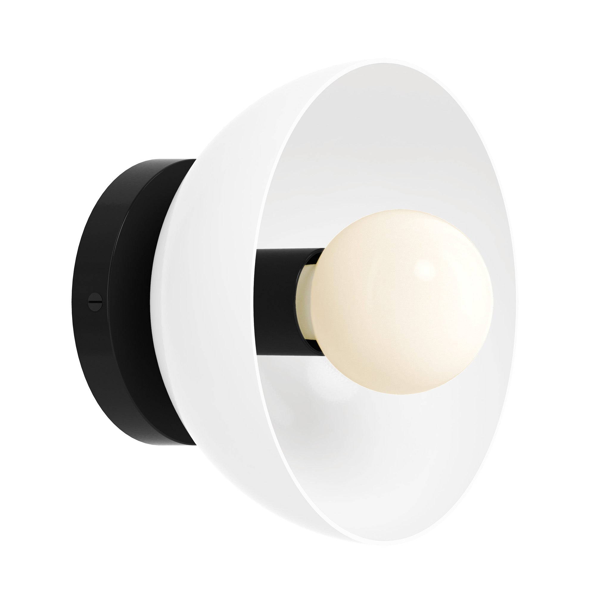 Black and white color Hemi sconce 8" Dutton Brown lighting