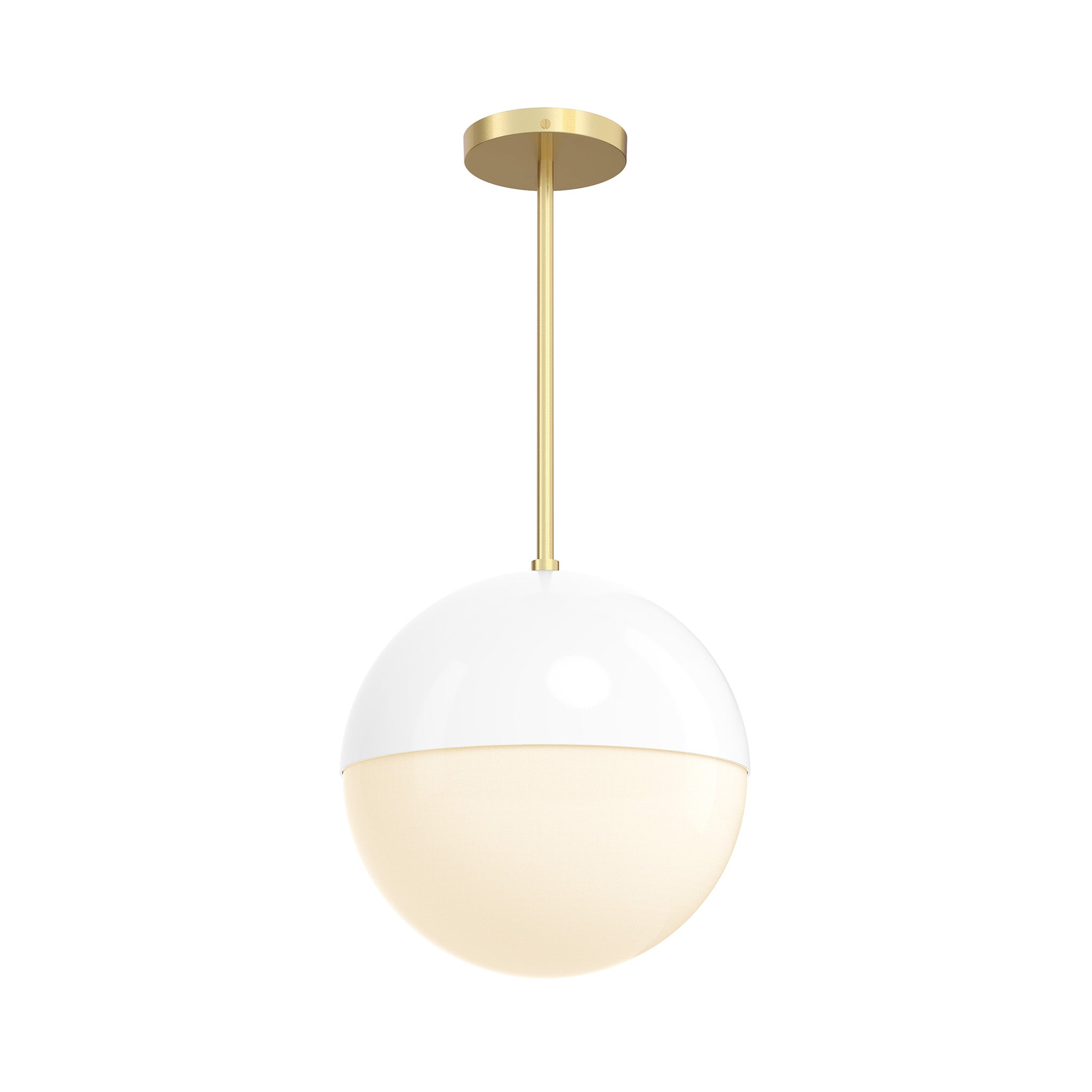 brass white color lure pendant 12" dutton brown lighting