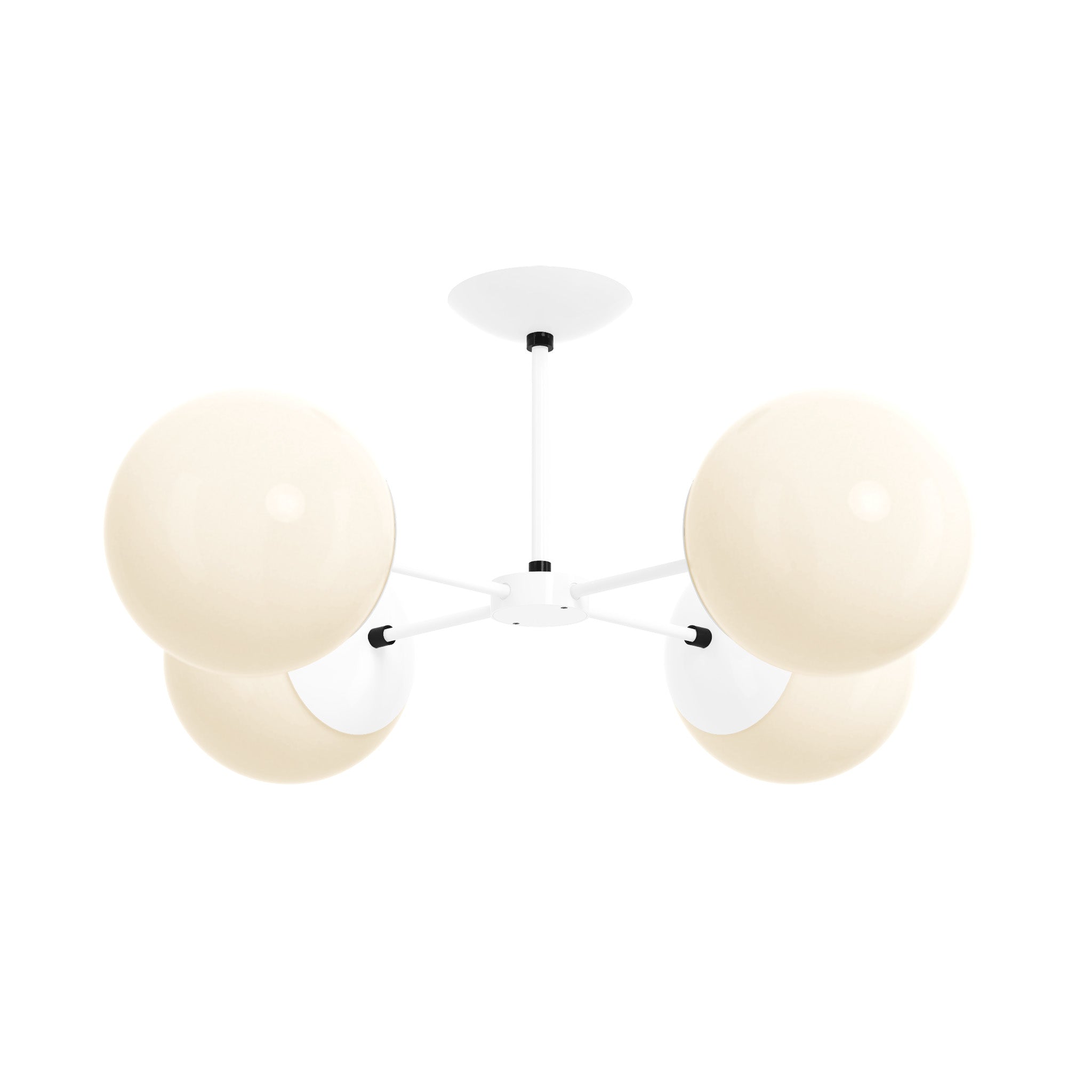black white color big orbi flush mount dutton brown lighting