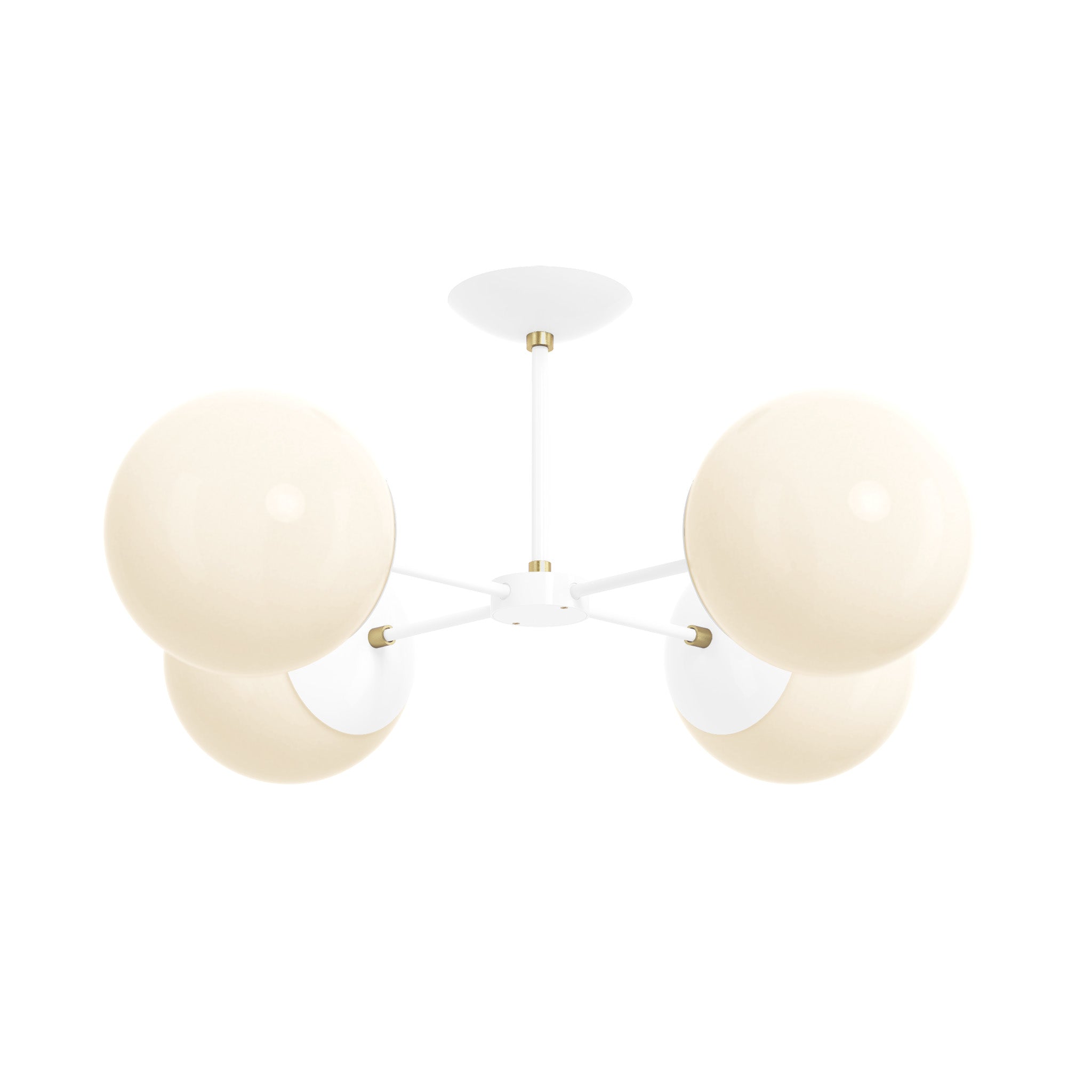 brass white color big orbi flush mount dutton brown lighting