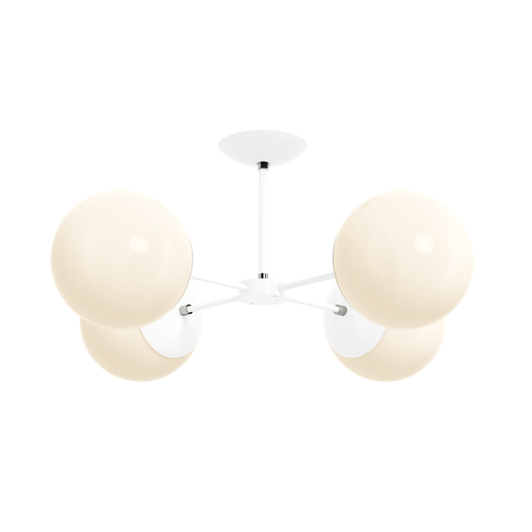nickel white color big orbi flush mount dutton brown lighting