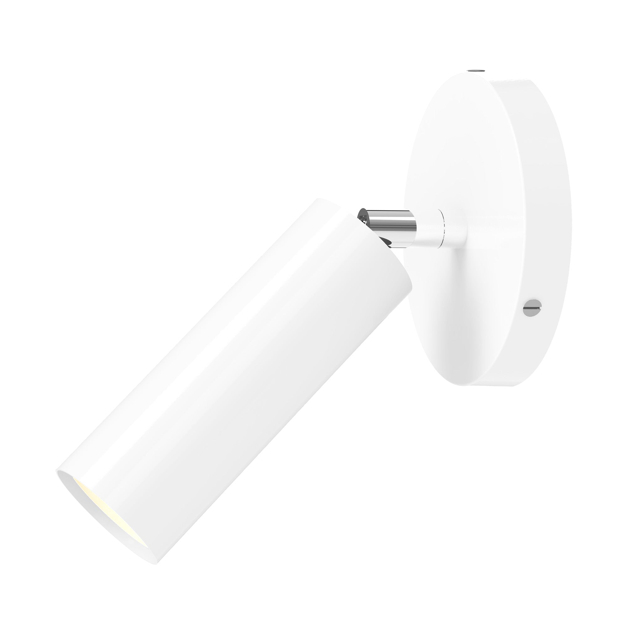 nickel and white color Reader sconce no arm Dutton Brown lighting