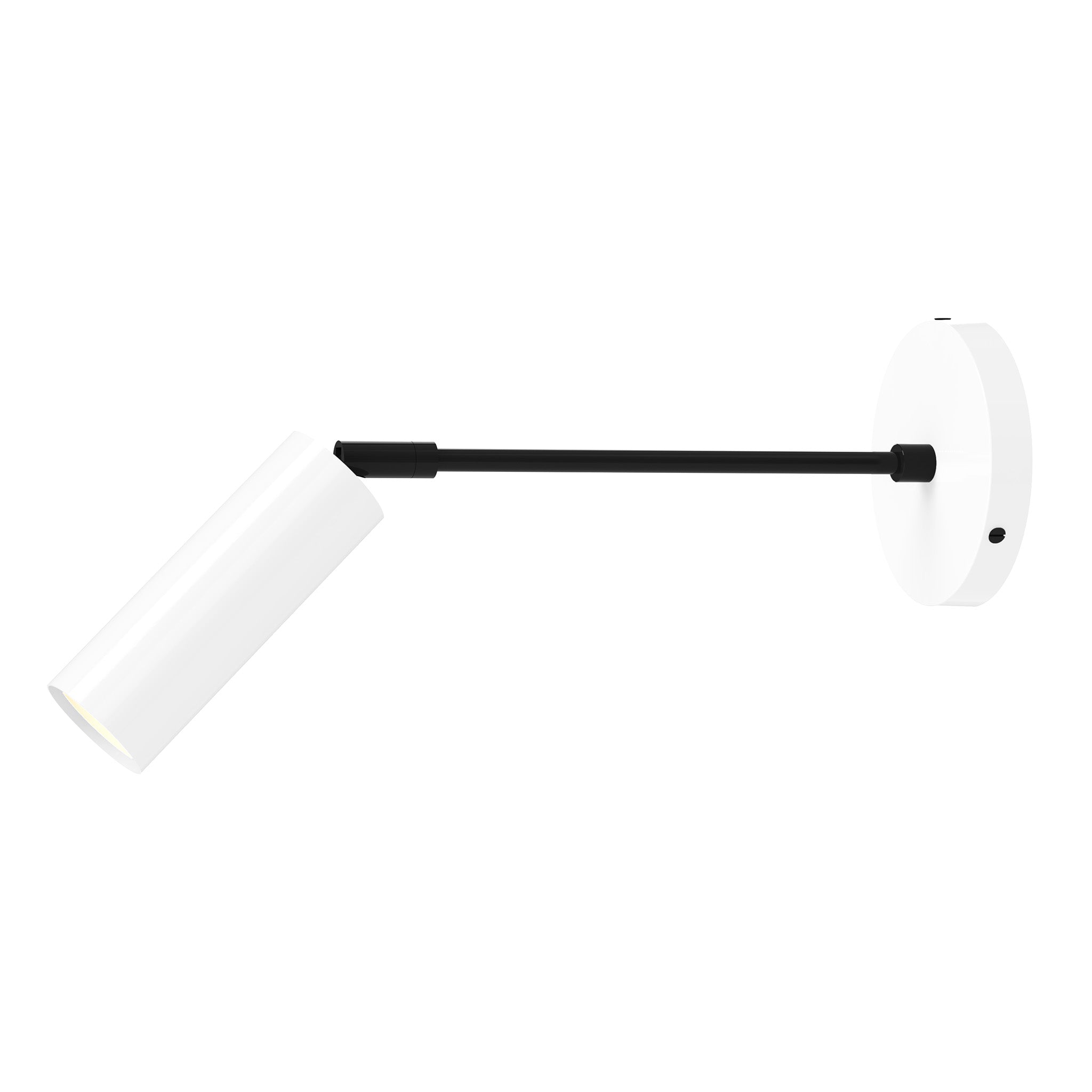 black white color reader sconce - 10" arm dutton brown lighting