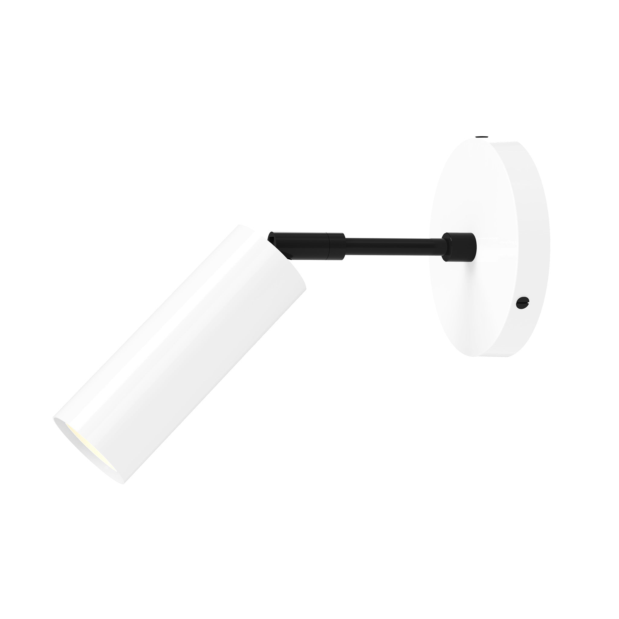 black white color reader sconce - 3" arm dutton brown lighting