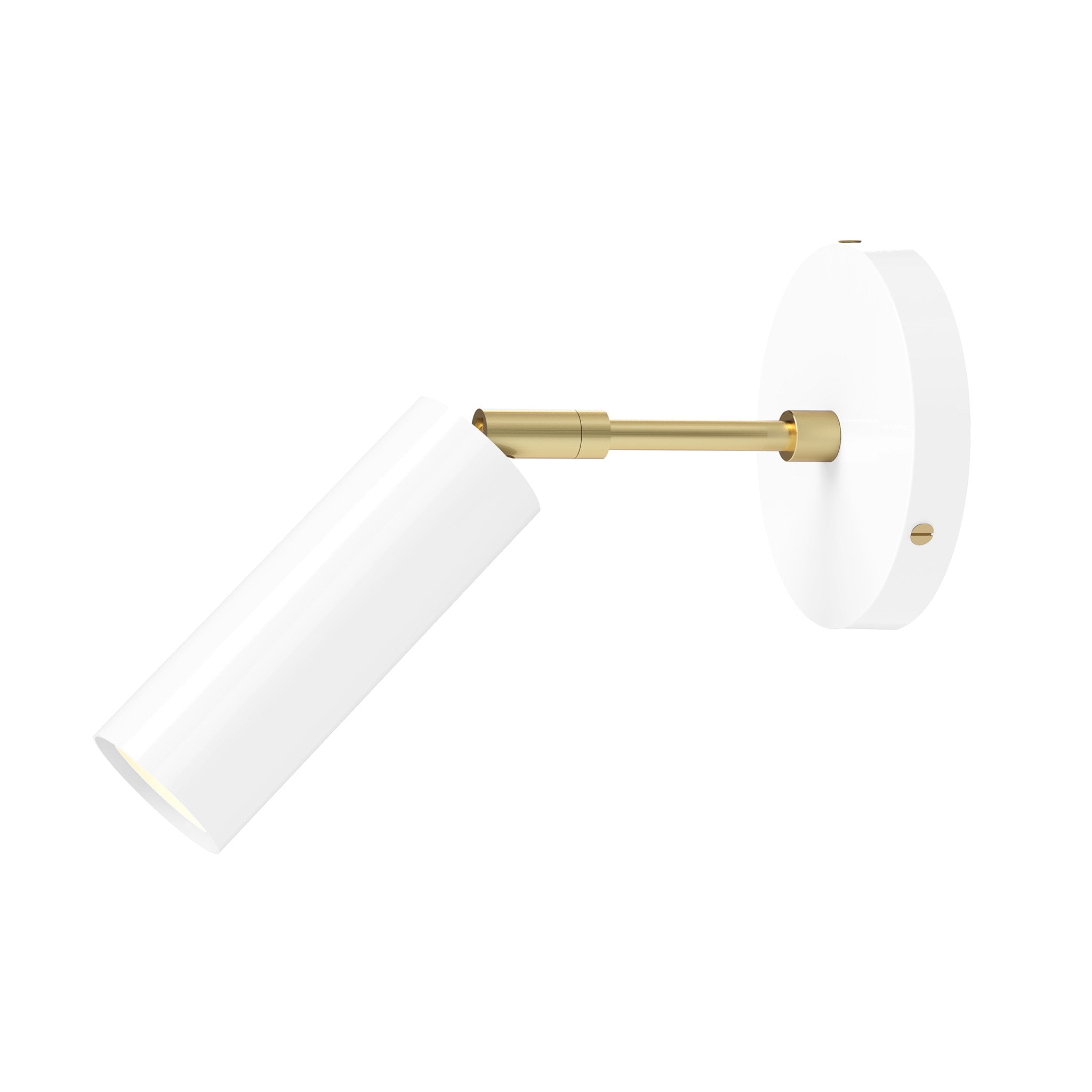 brass white color reader sconce - 3" arm dutton brown lighting