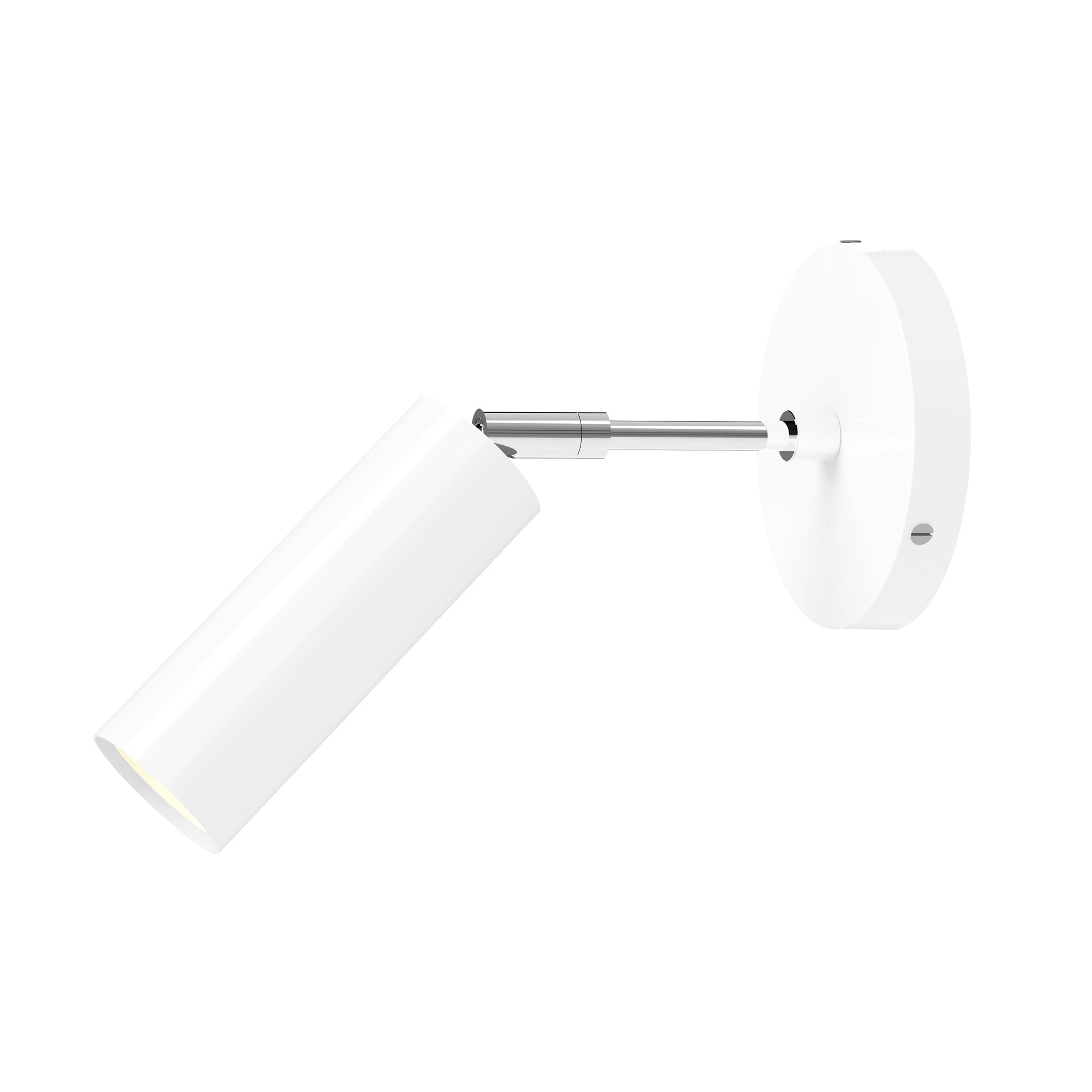 nickel white color reader sconce - 3" arm dutton brown lighting