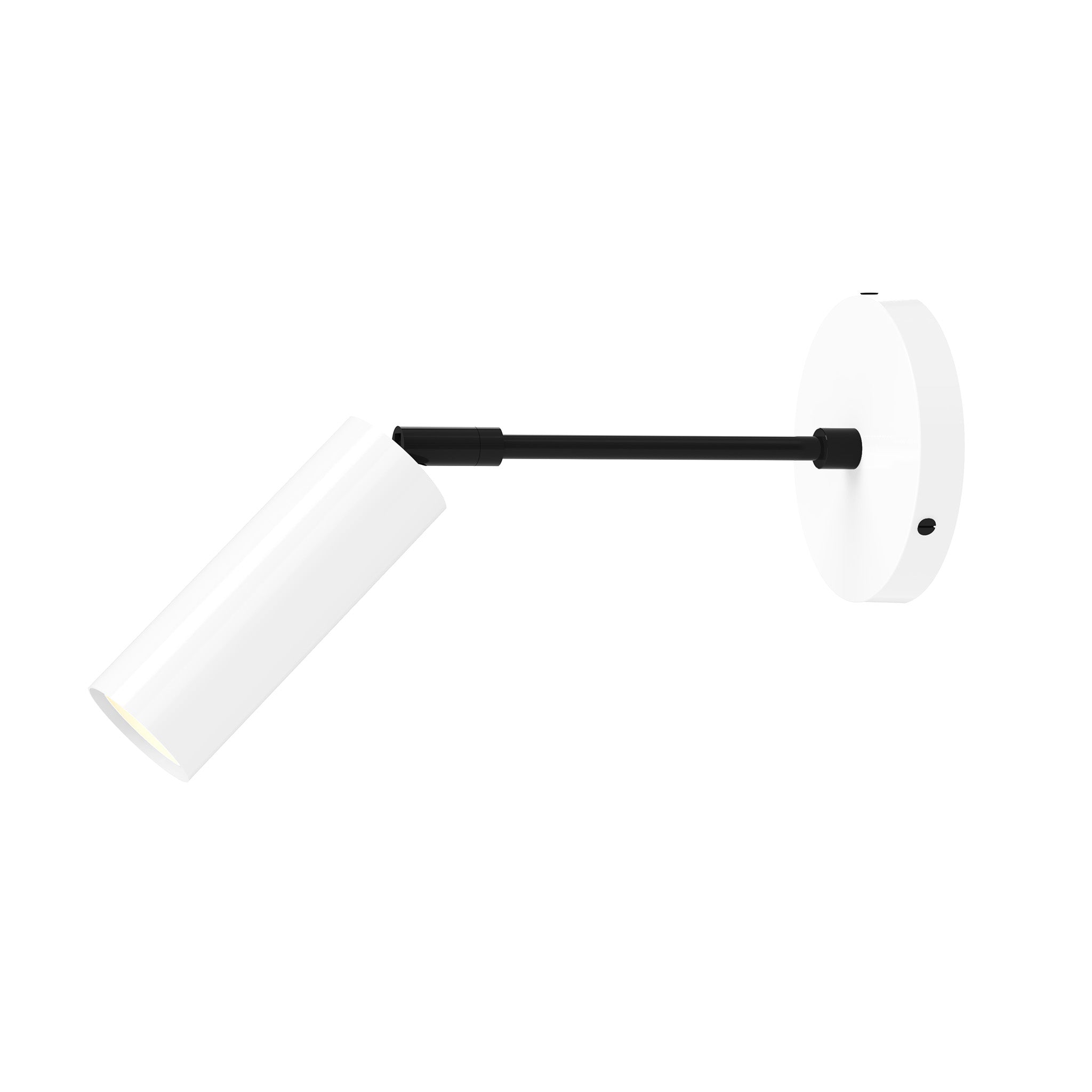 black white color reader sconce - 6" arm dutton brown lighting