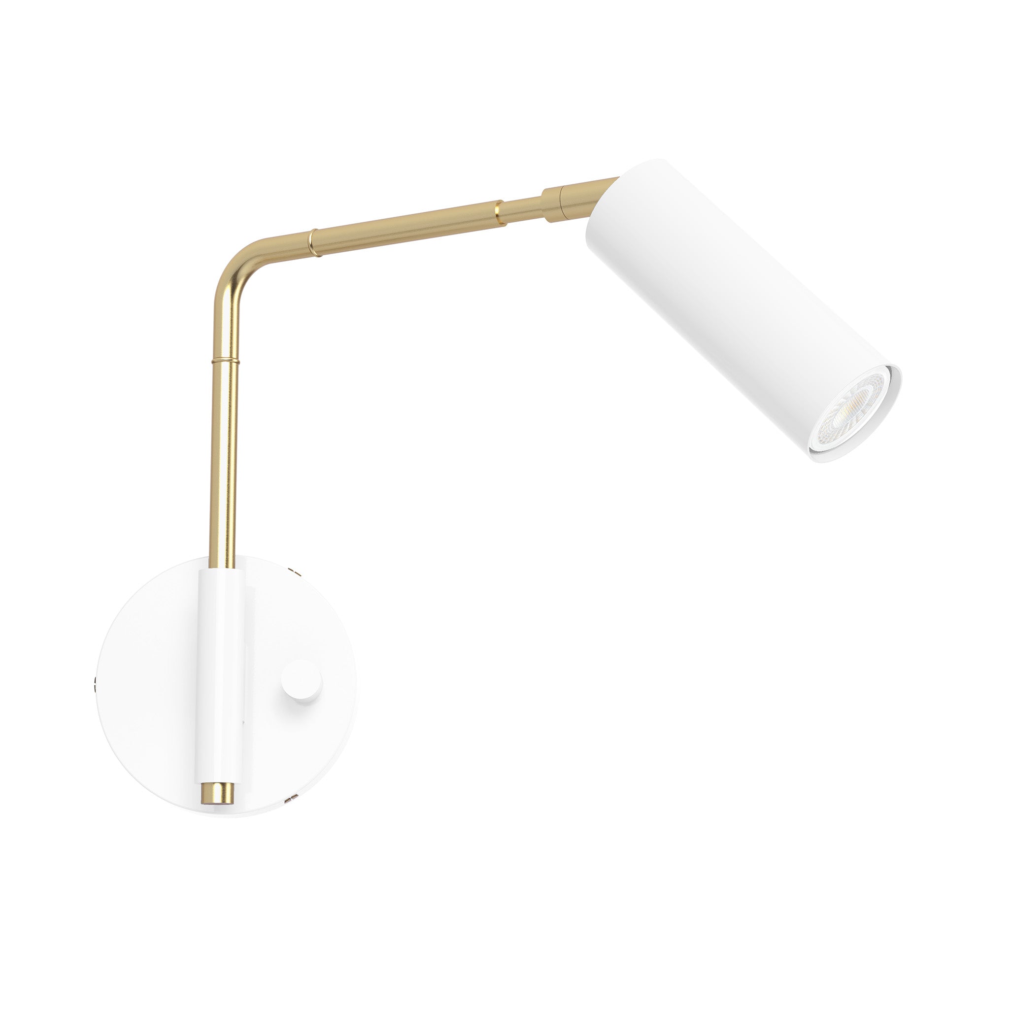 brass white color reader swing arm sconce - 9" arm dutton brown lighting
