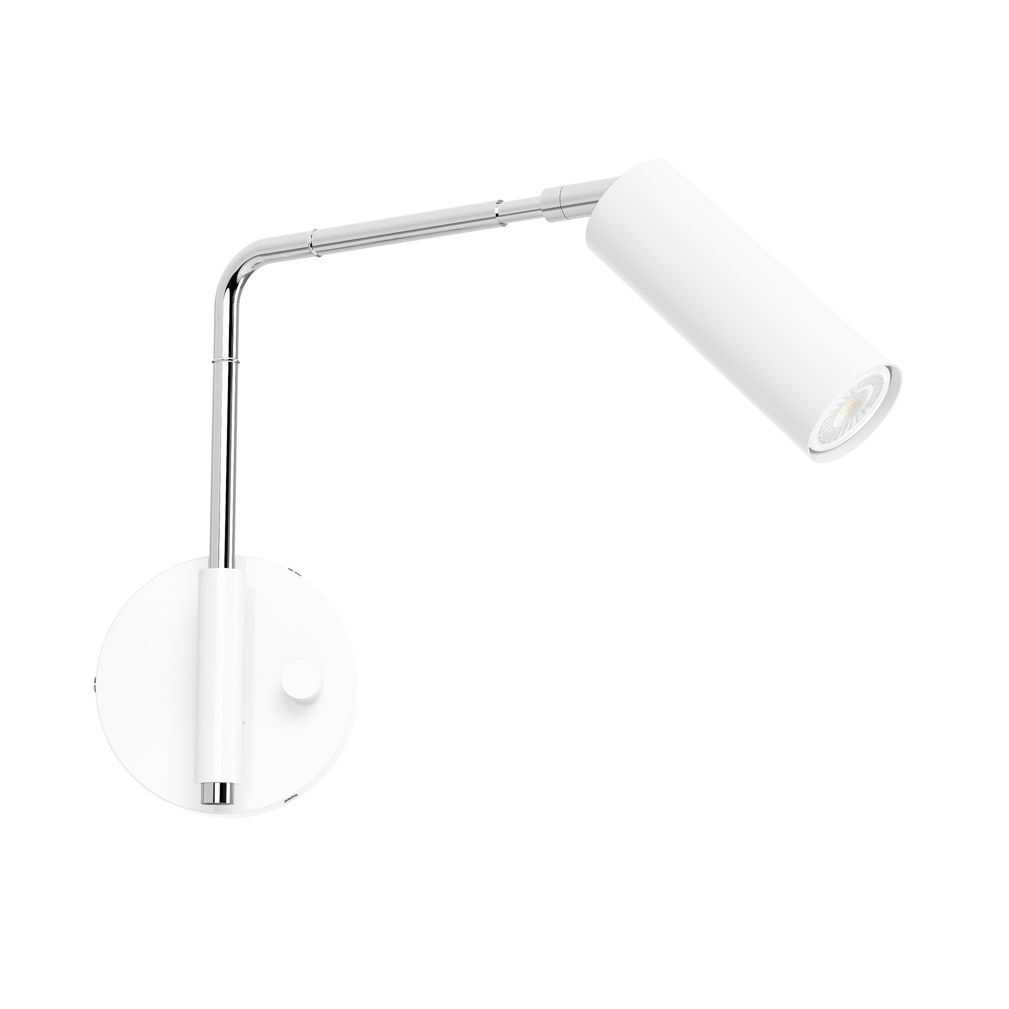 nickel white color reader swing arm sconce - 9" arm dutton brown lighting