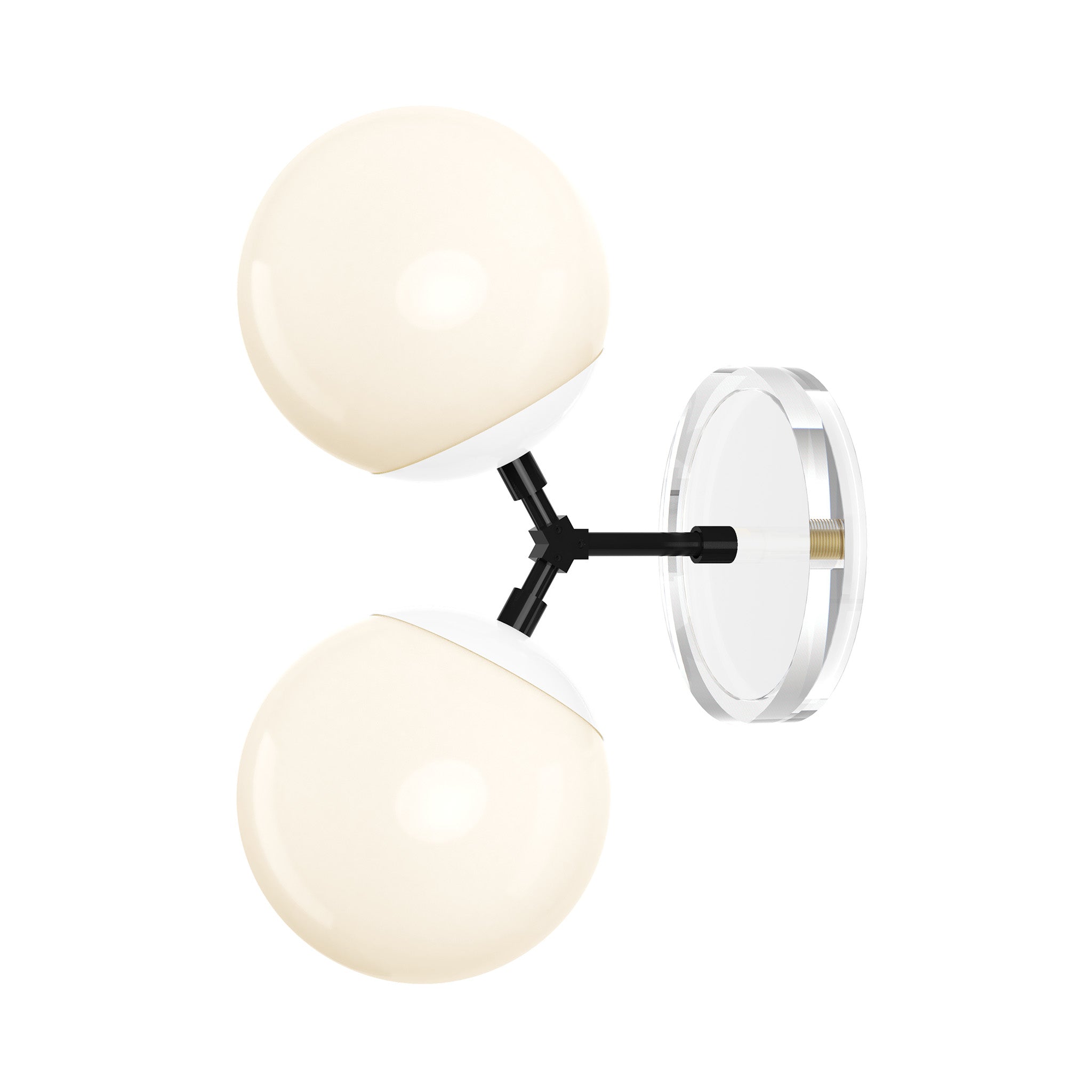 black white color visage sconce 6" dutton brown lighting