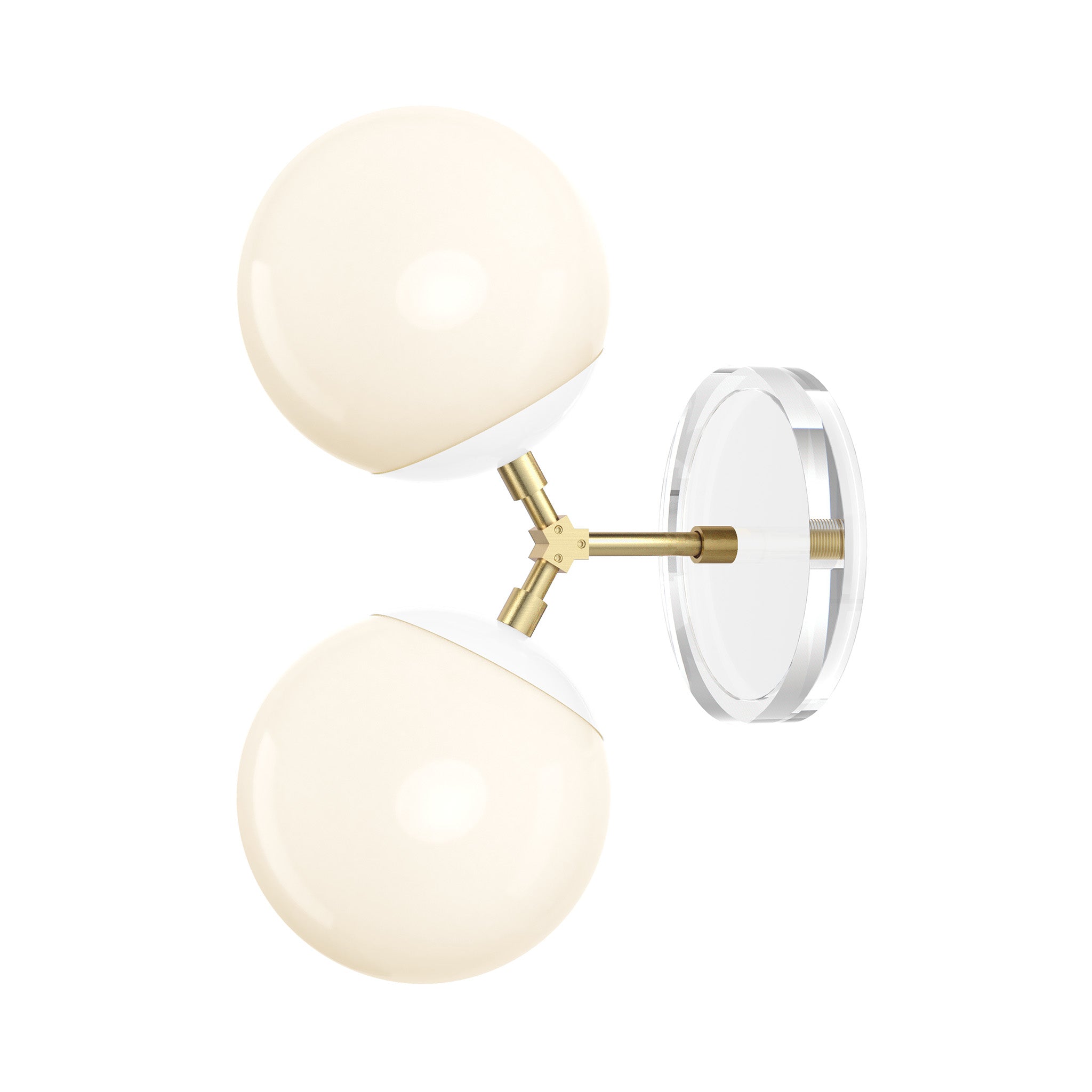 brass white color visage sconce 6" dutton brown lighting