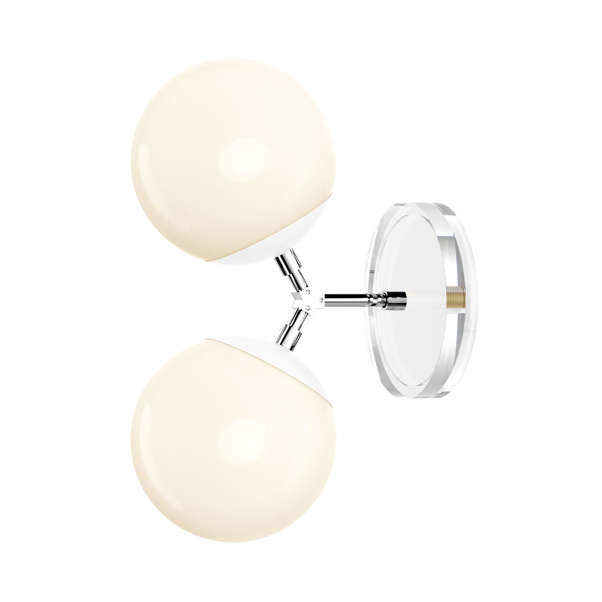 nickel white color visage sconce 6" dutton brown lighting