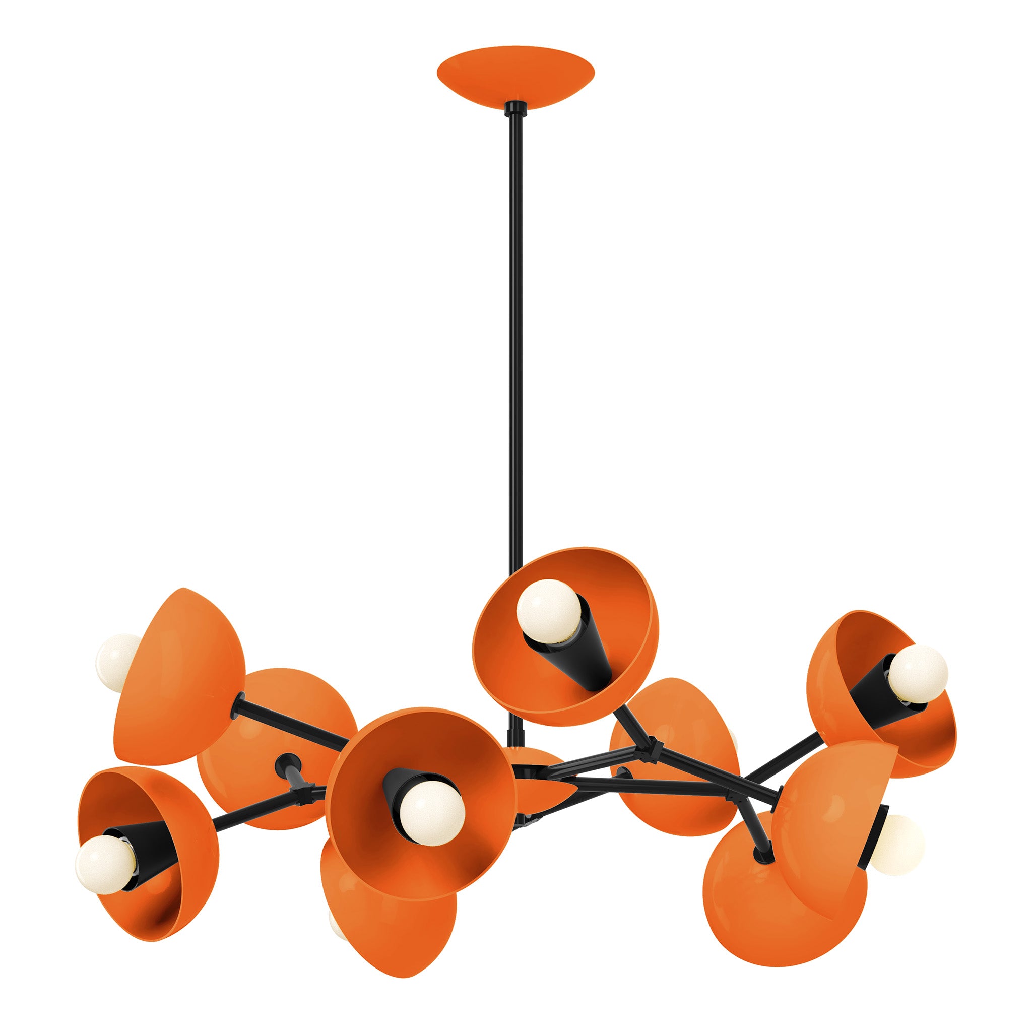 black orange color alegria chandelier 30" dutton brown lighting