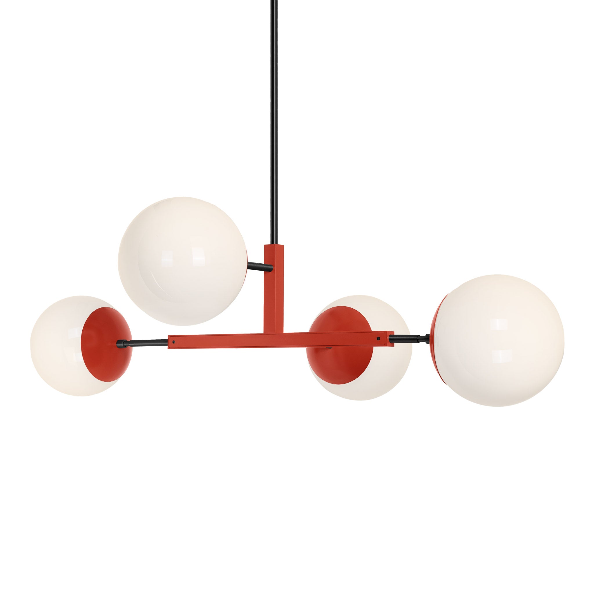 Black and riding hood red color Big Status chandelier 42" Dutton Brown lighting